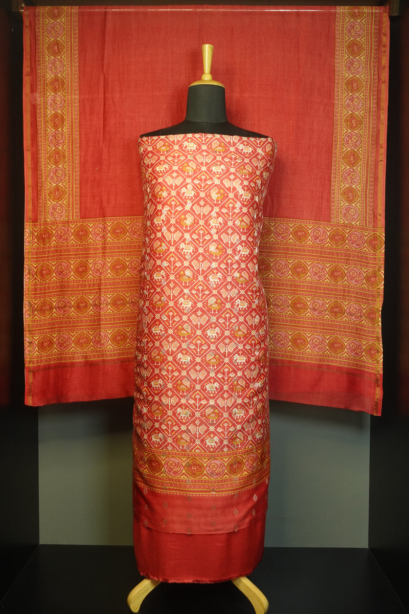 Patola Aura  Chanderi Suit Set