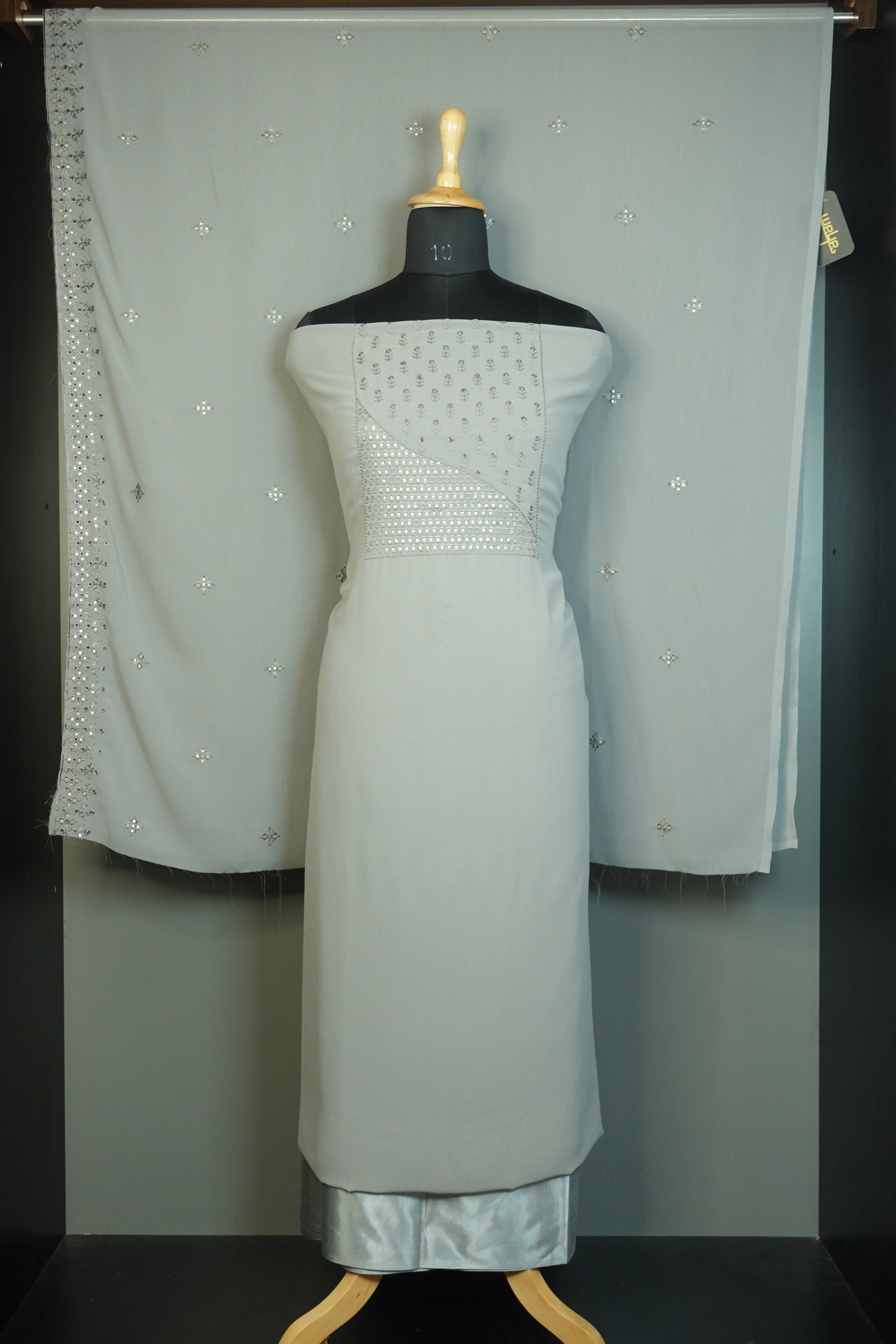 Embroidery and Sequence Work Yoke Design Georgette Salwar Set | YH189