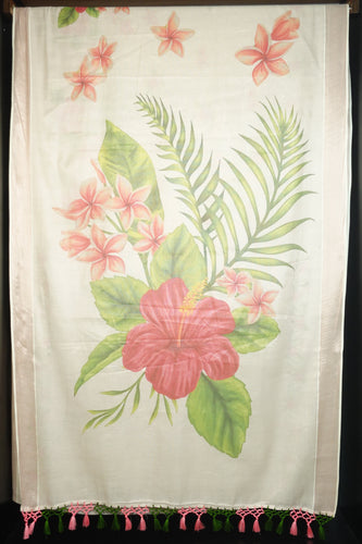 Floral Design Digital printed Kerala Tissue Saree | GAT152