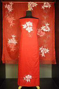 Hand  Painted Floral Design Cotton Salwar Set | JKL115