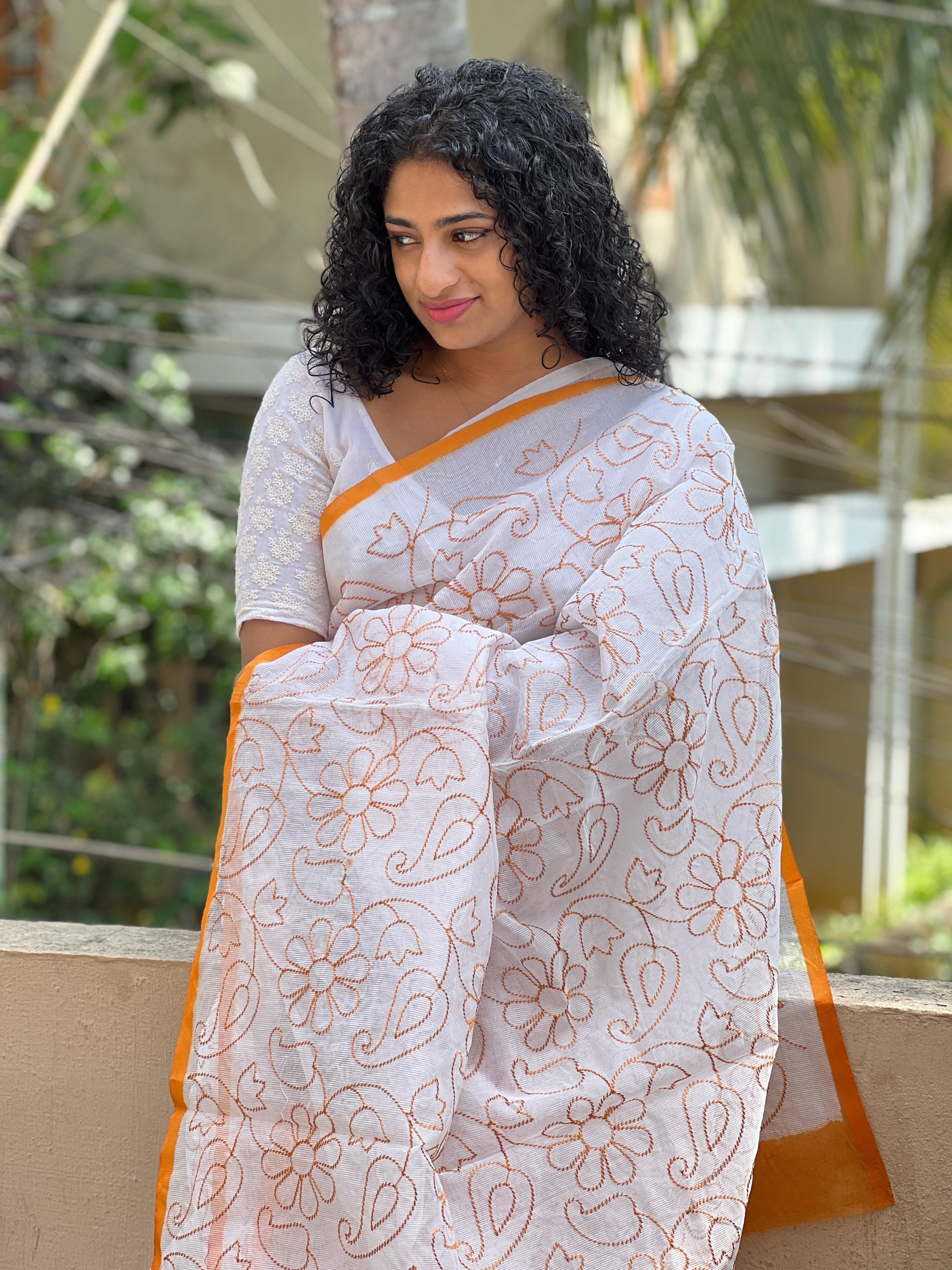 Computerized Machine Embroidery Supernet Kota Saree | RR199