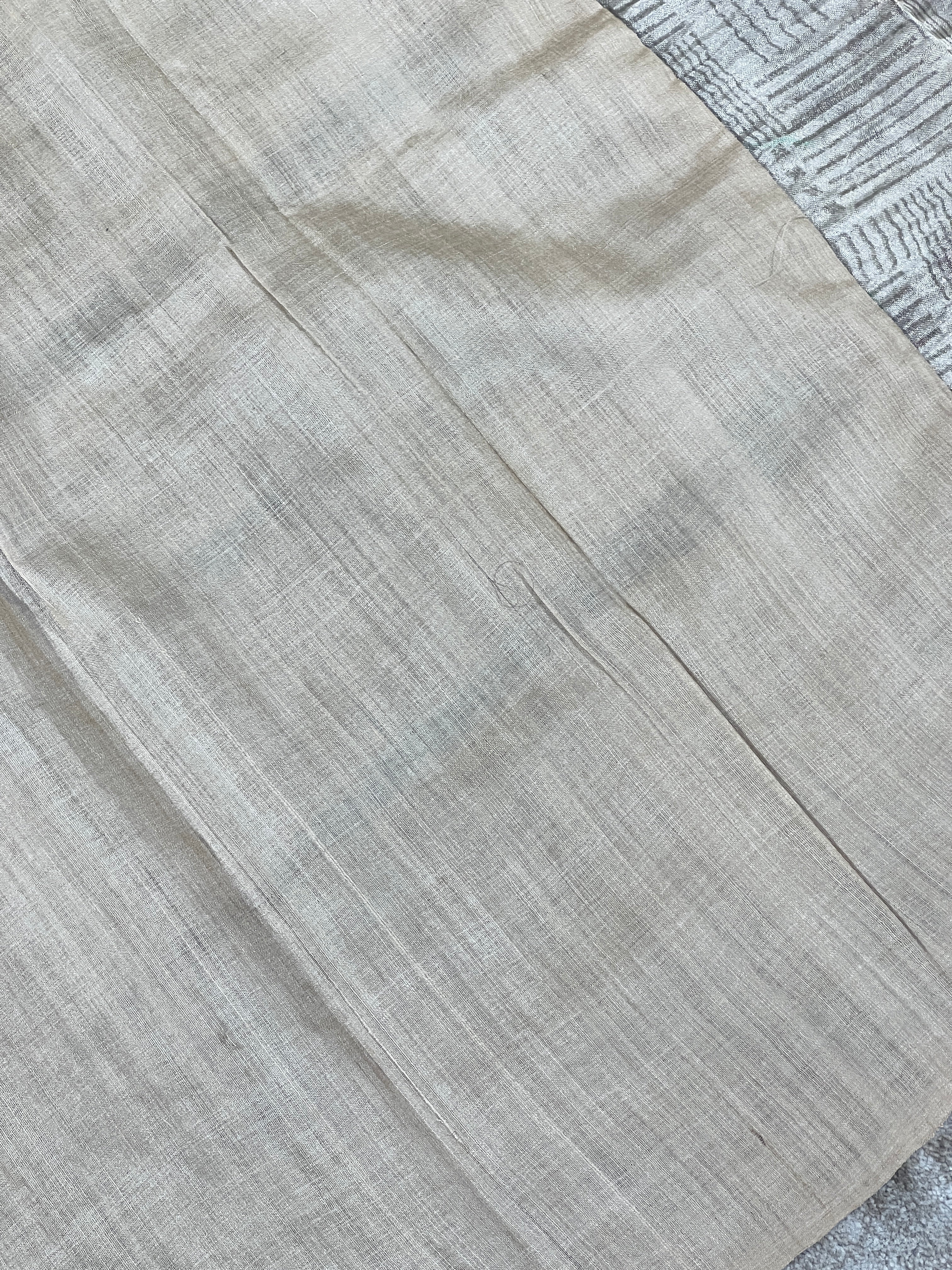 Cross Stitch Floral Embroidered Crushed Tissue Organza Saree | RGD571