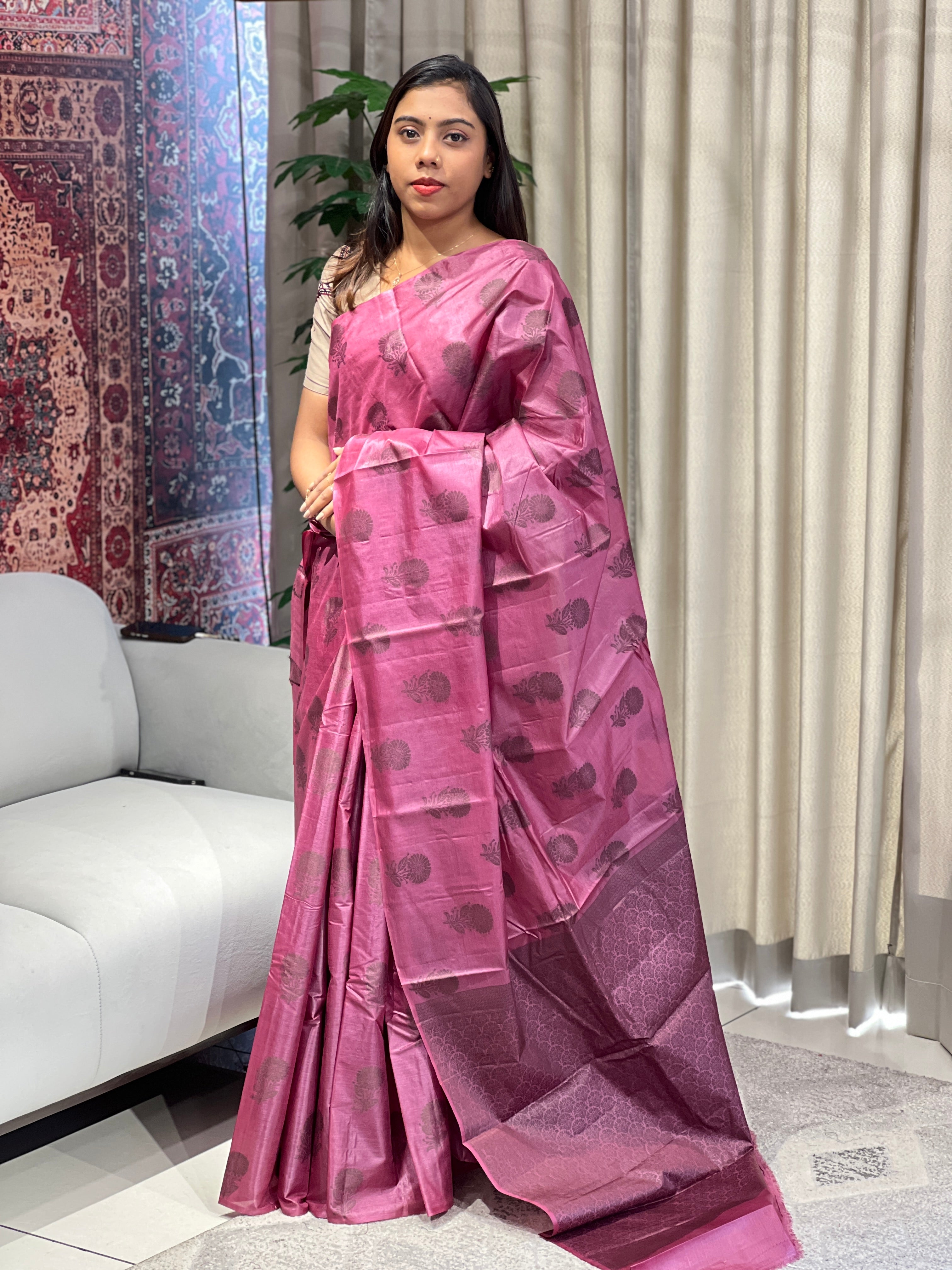 Thread Weaving Tussar Saree | YNG681