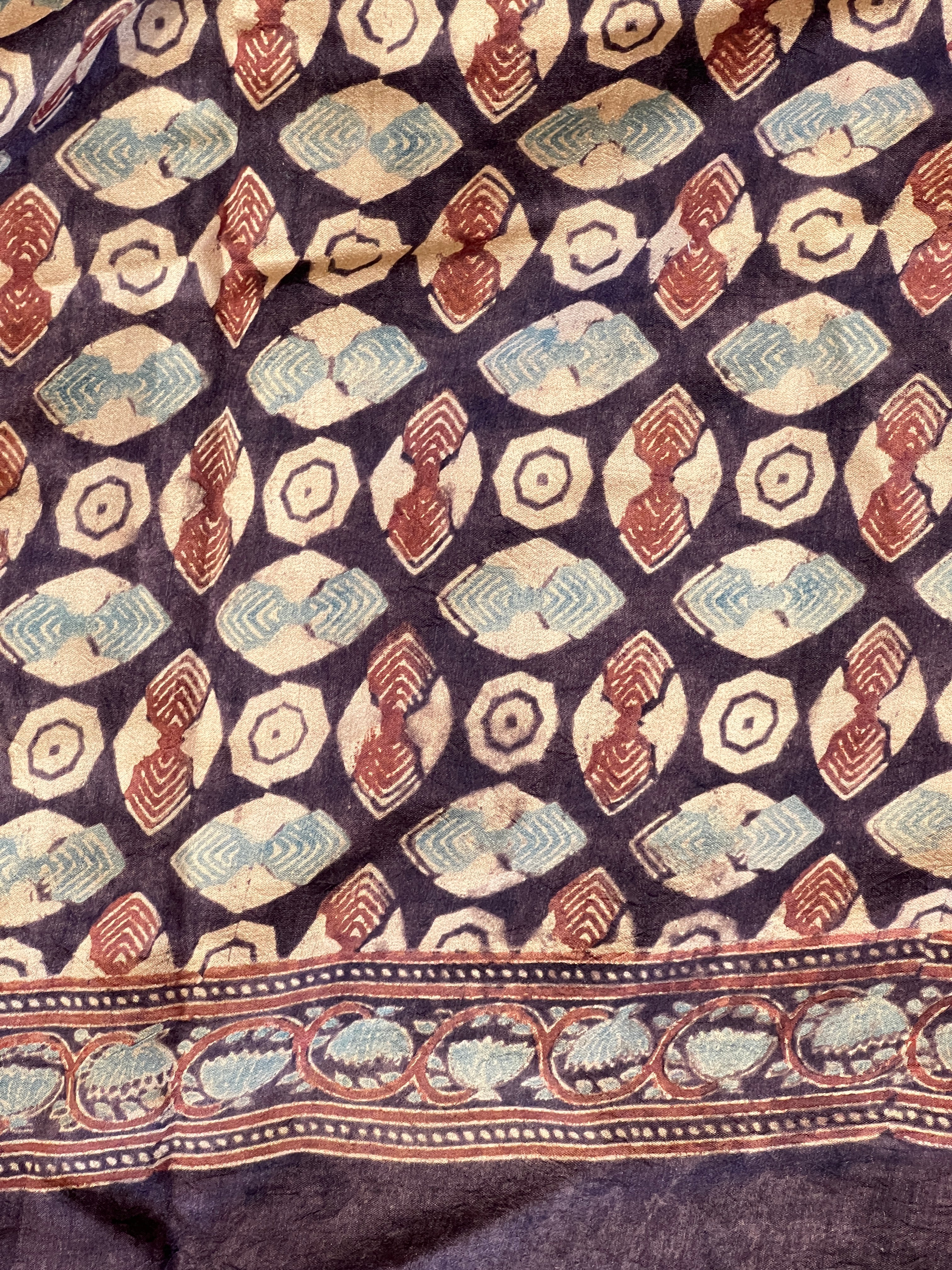 Bandhani & Ajrakh Detailed Pure Silk Saree | YNG756