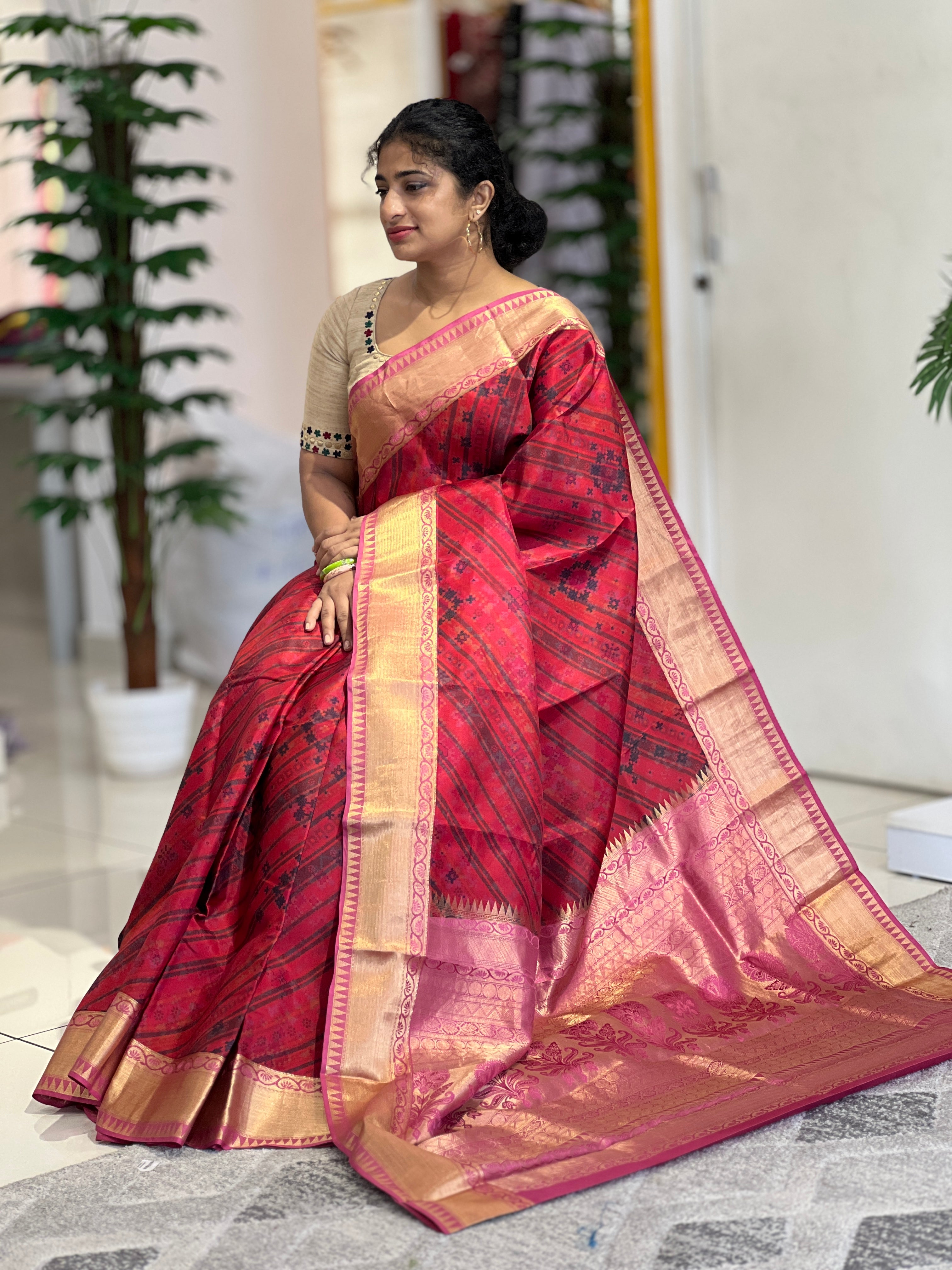 Hand Woven Kanchipuram Saree | AJ163