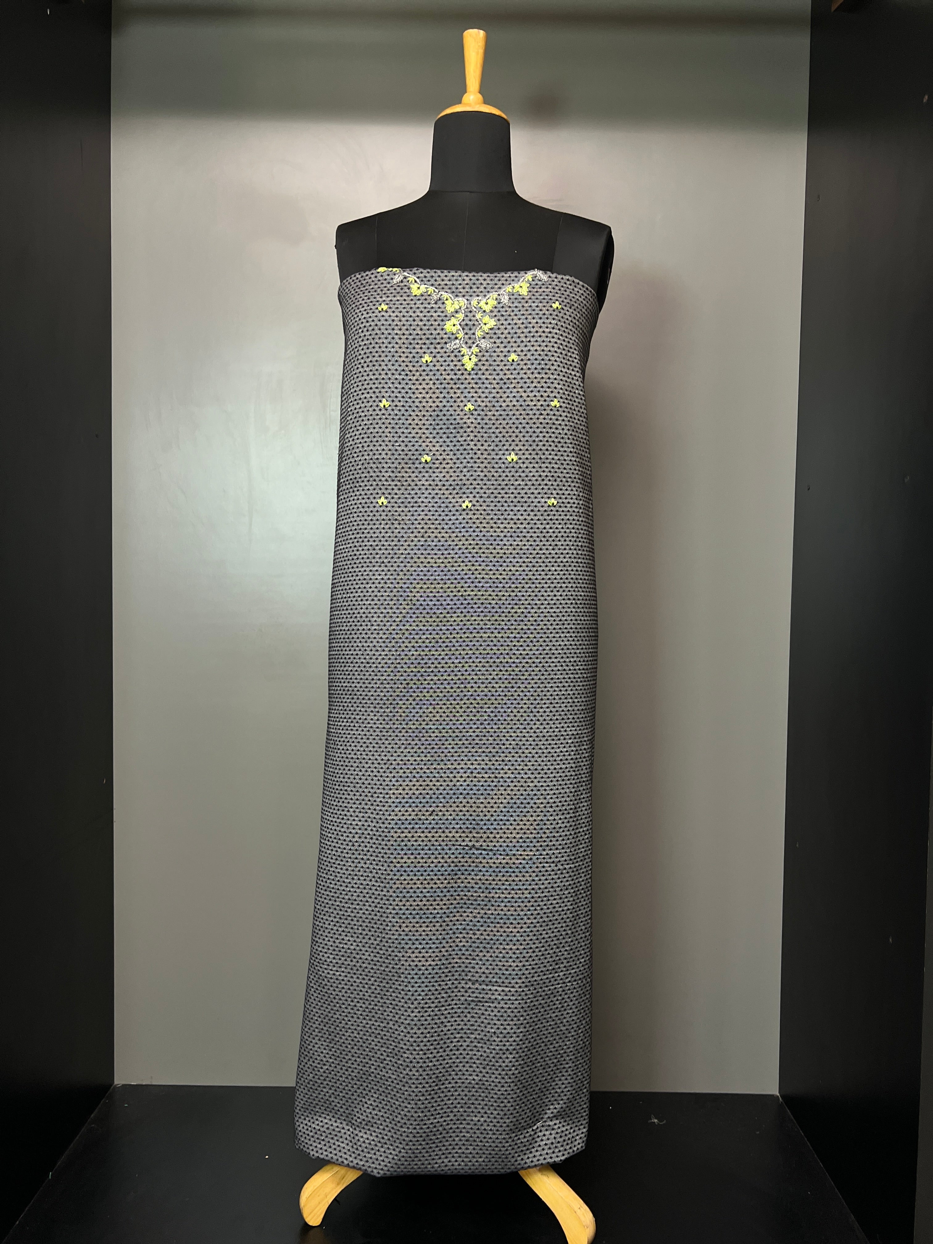 Neck Embroidery Design Cotton Kurta Material | DN226