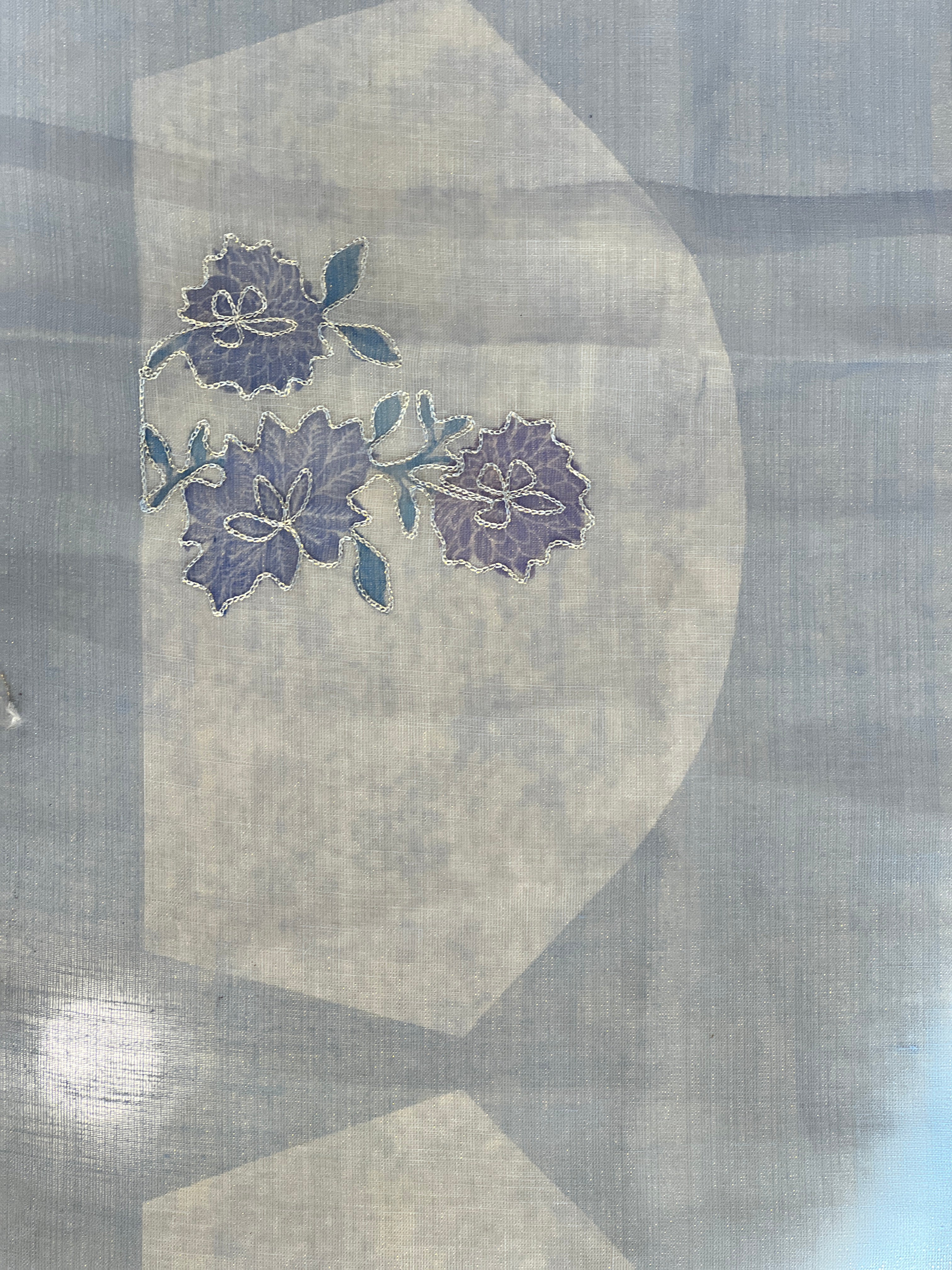 Floral Print With Zari Highlighted Tissue Linen Saree | KSD279