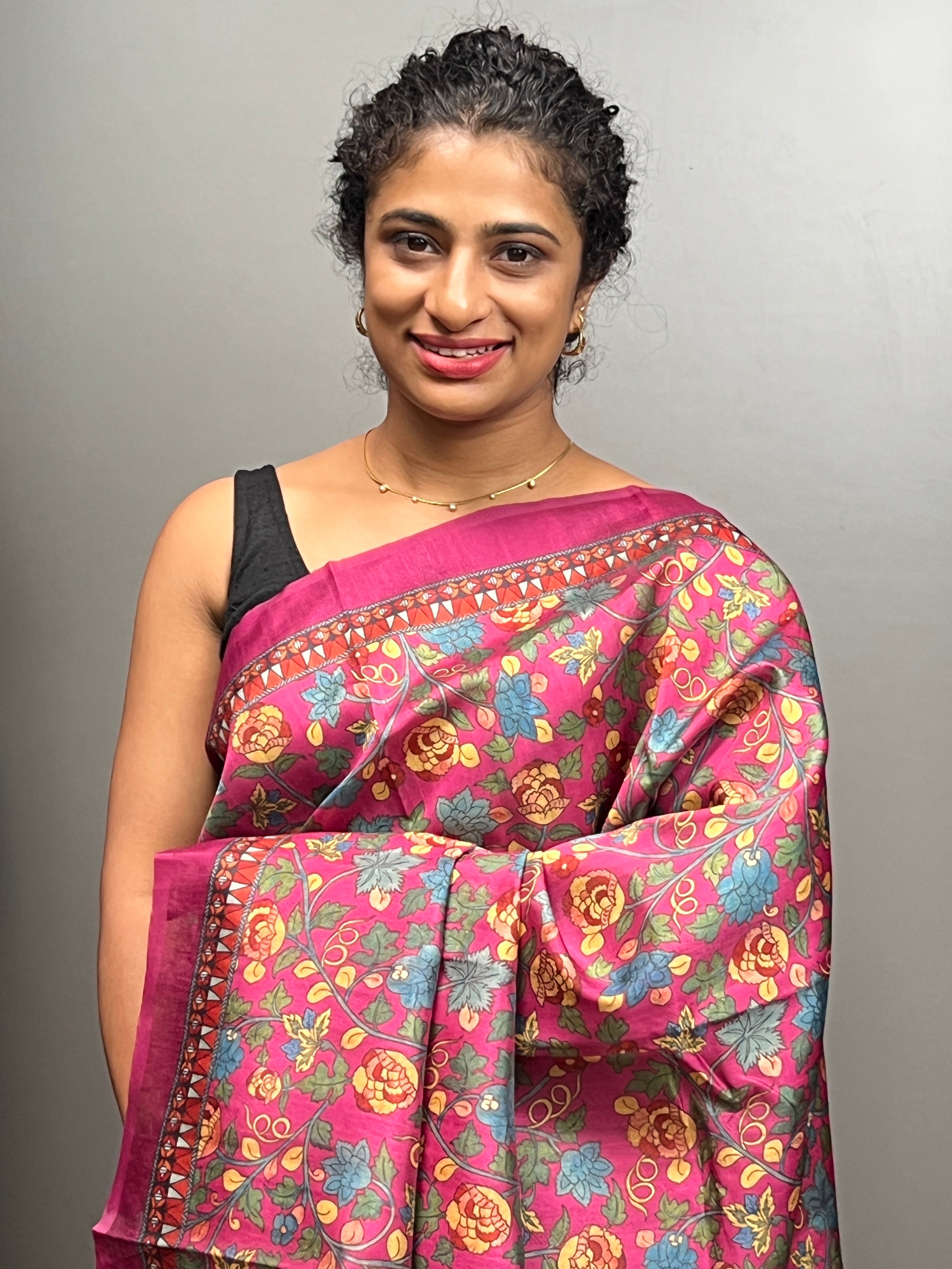 Digital Printed Semi Silk Sarees | JCL643