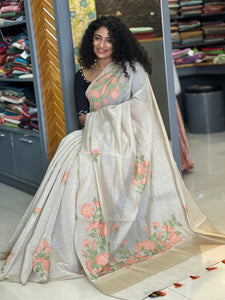 Floral Weaving Cotton Blended Saree | BLD238
