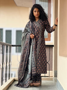 Angrakha Pattern Cotton Blended Salwar Set | EA127