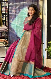Banarasi Weaving Pattern Semi Geech Saree | YNG293