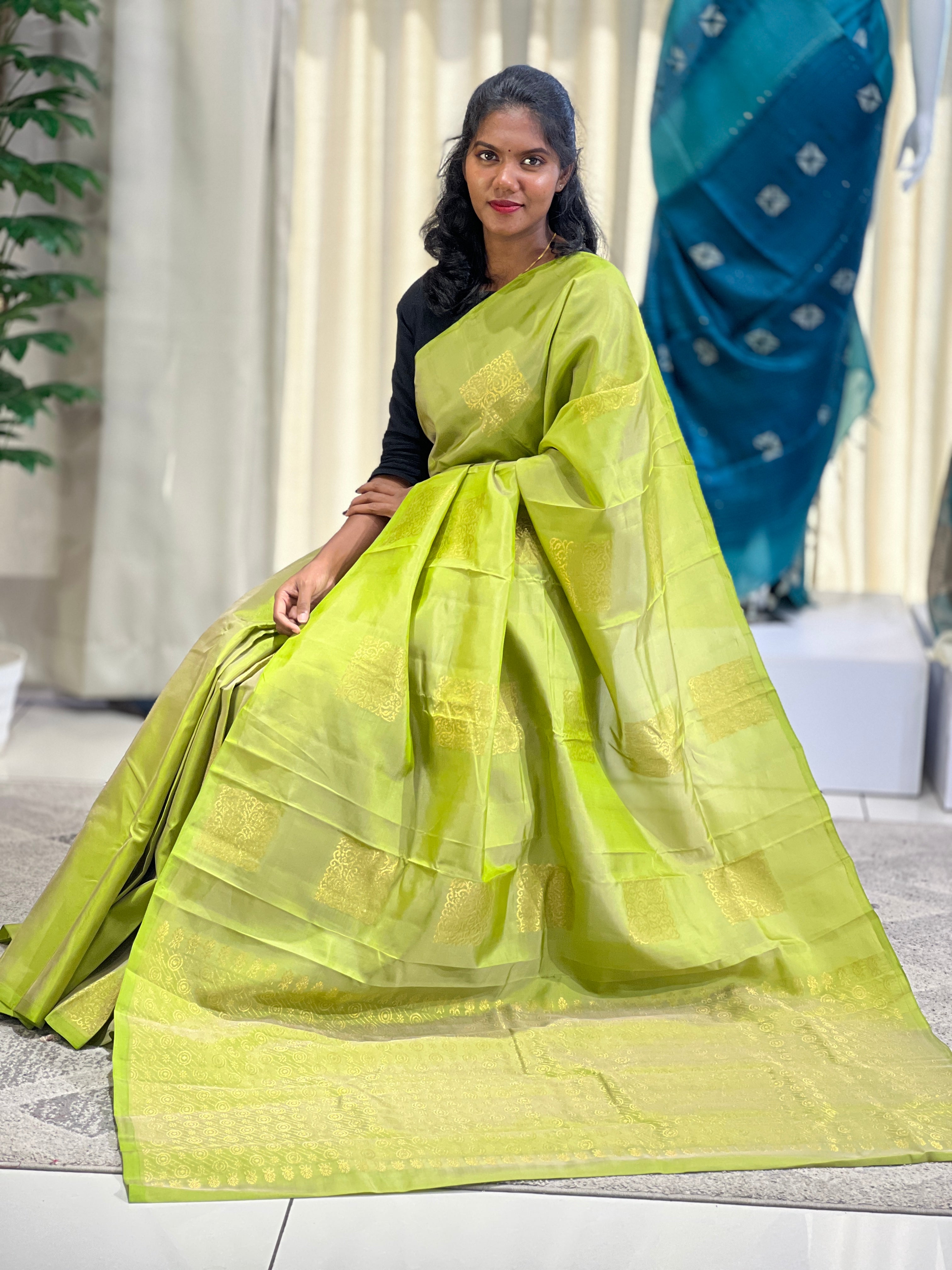 Traditional Zari Woven Buta Detailed Soft Silk Saree | PS115