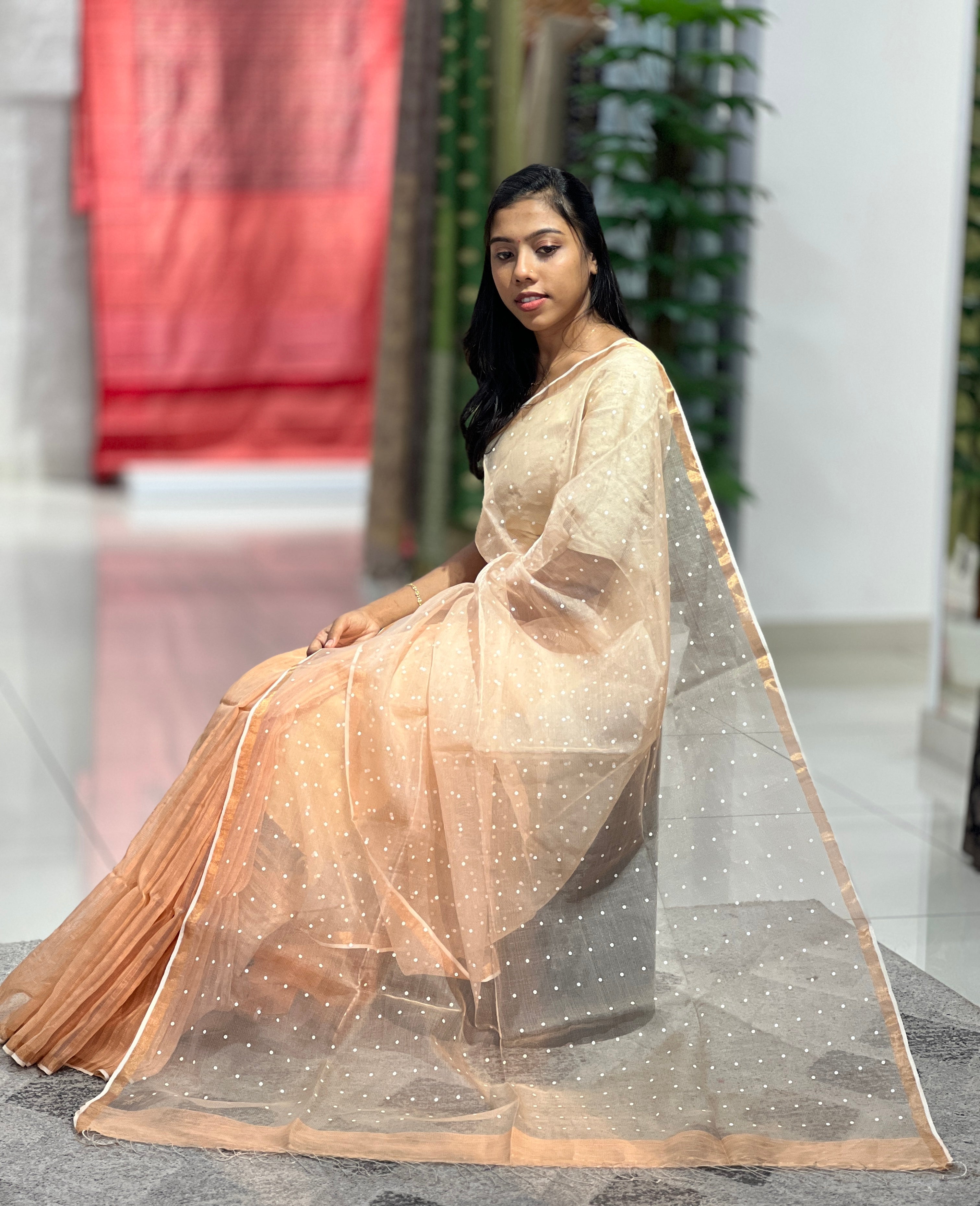 Sequence Weaved Organza Saree | RGD621