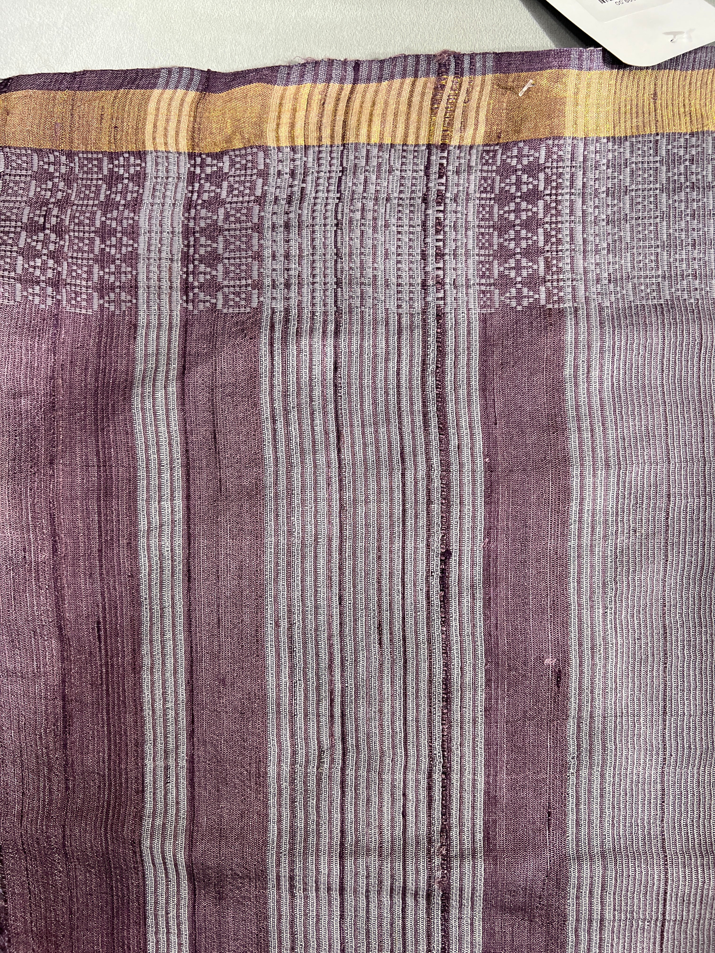 Floral Embroidery Border Detailed Desi Tussar Saree | RGD611