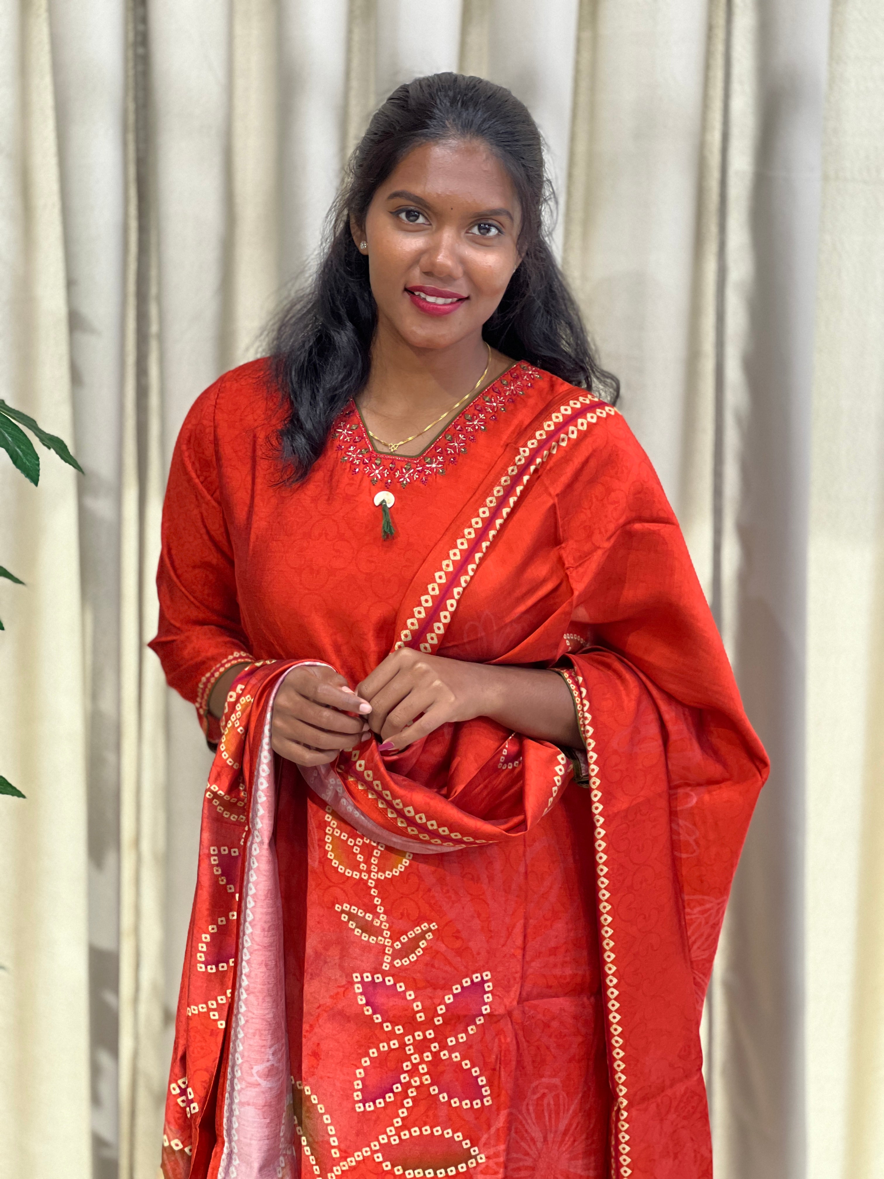 Floral Digital Printed Muslin Kurta Set | IB122
