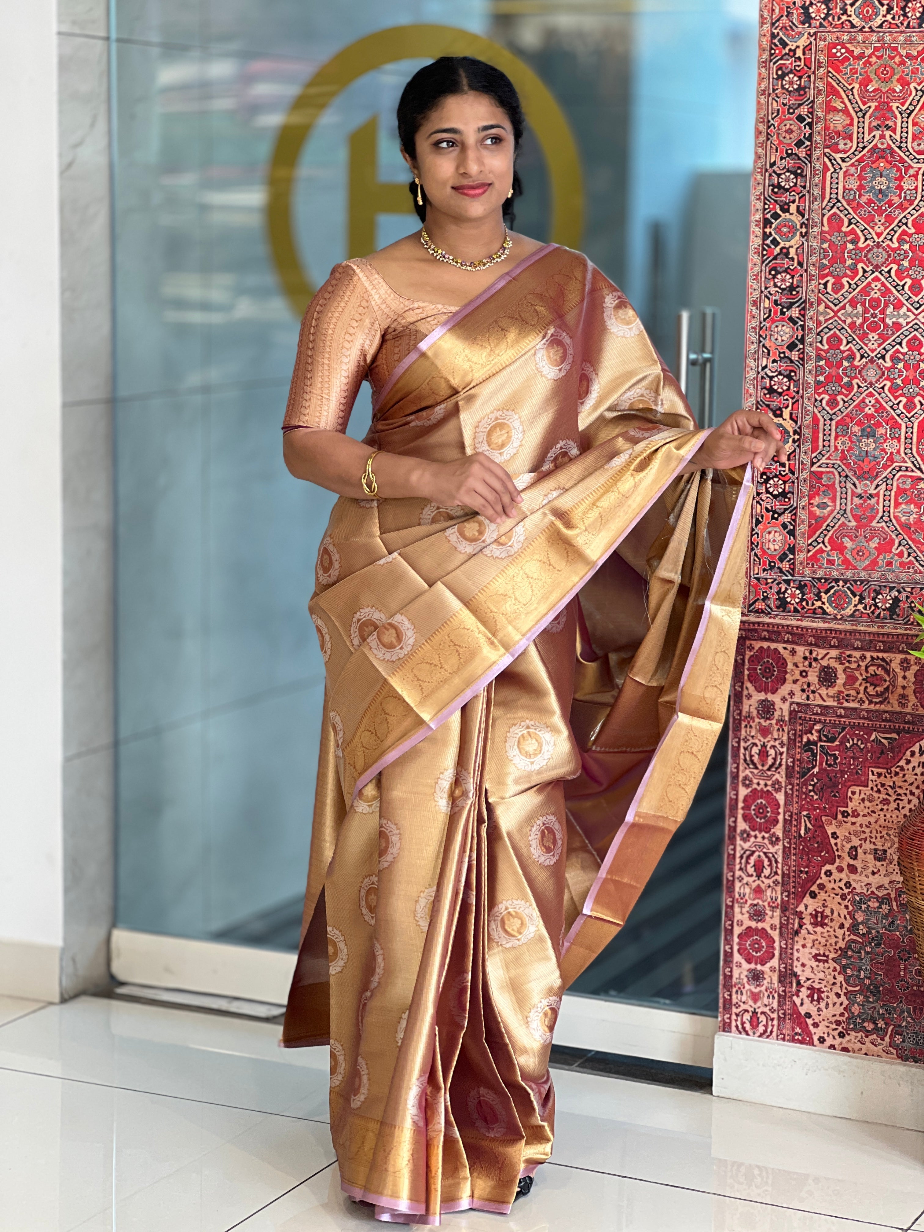Traditional Circular Patterned Tissue Saree | NN261
