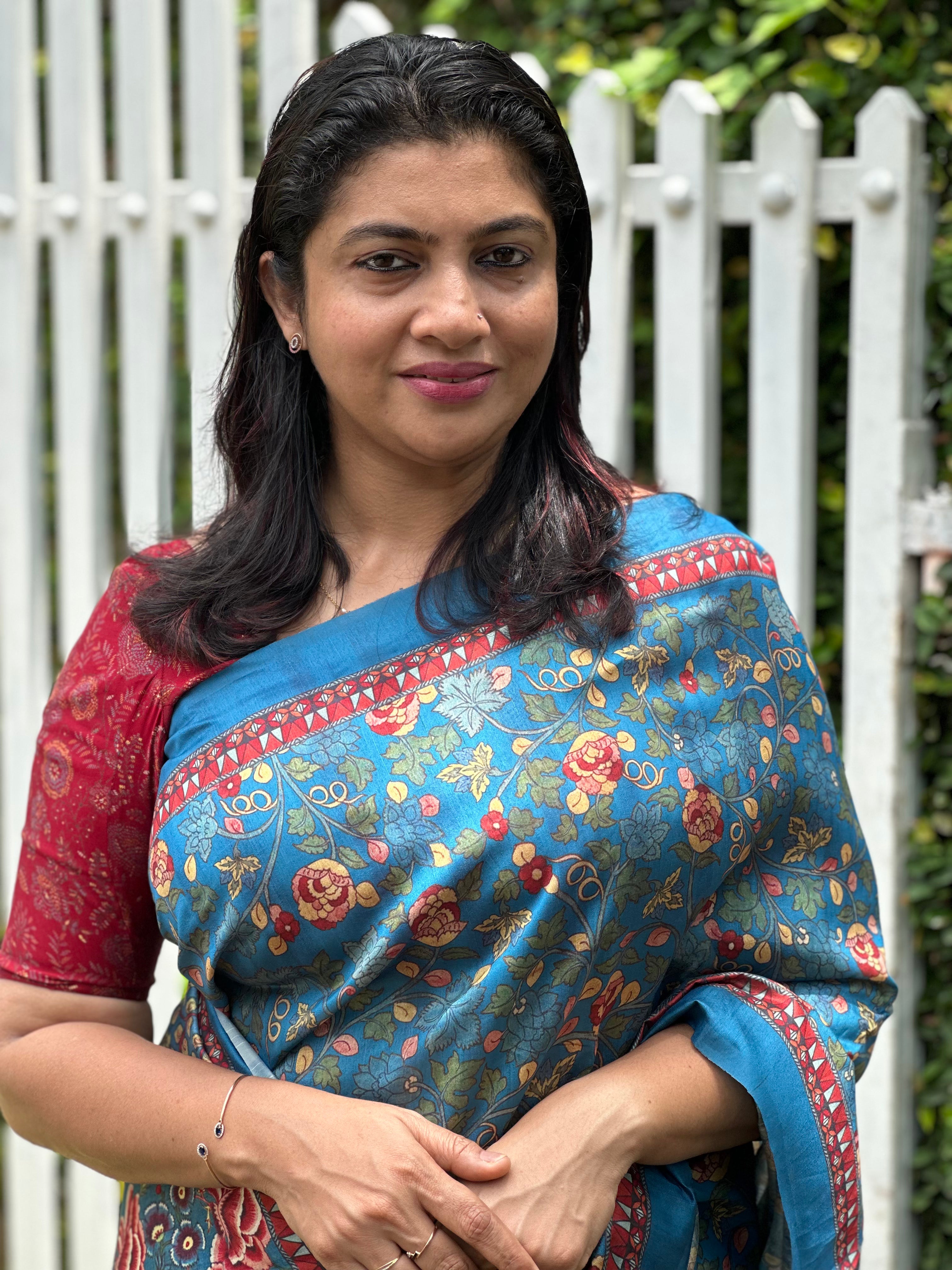 Digital Printed Semi Silk Sarees | JCL643