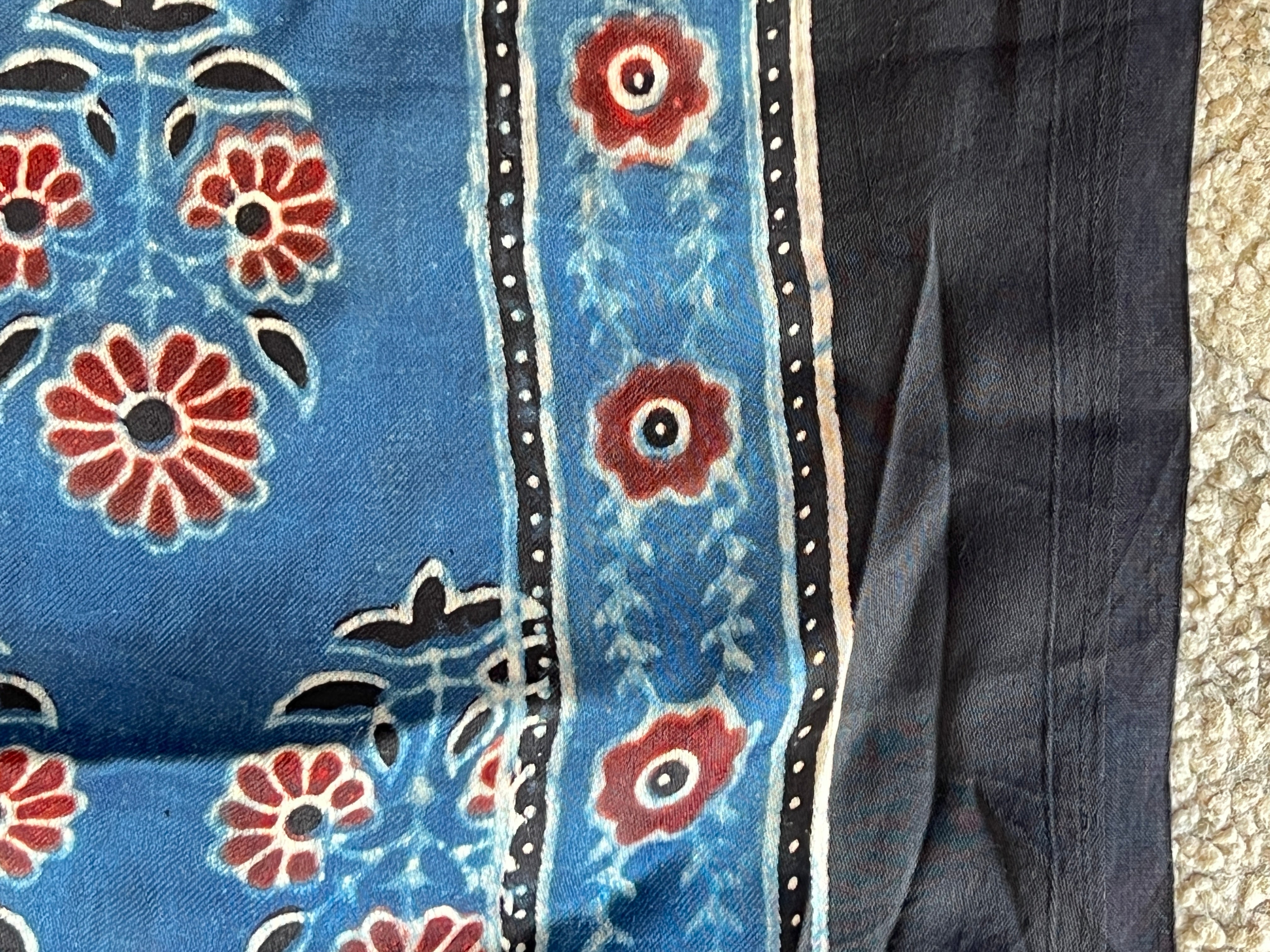 Handloom Block Printed Modal Silk Saree | AYD110