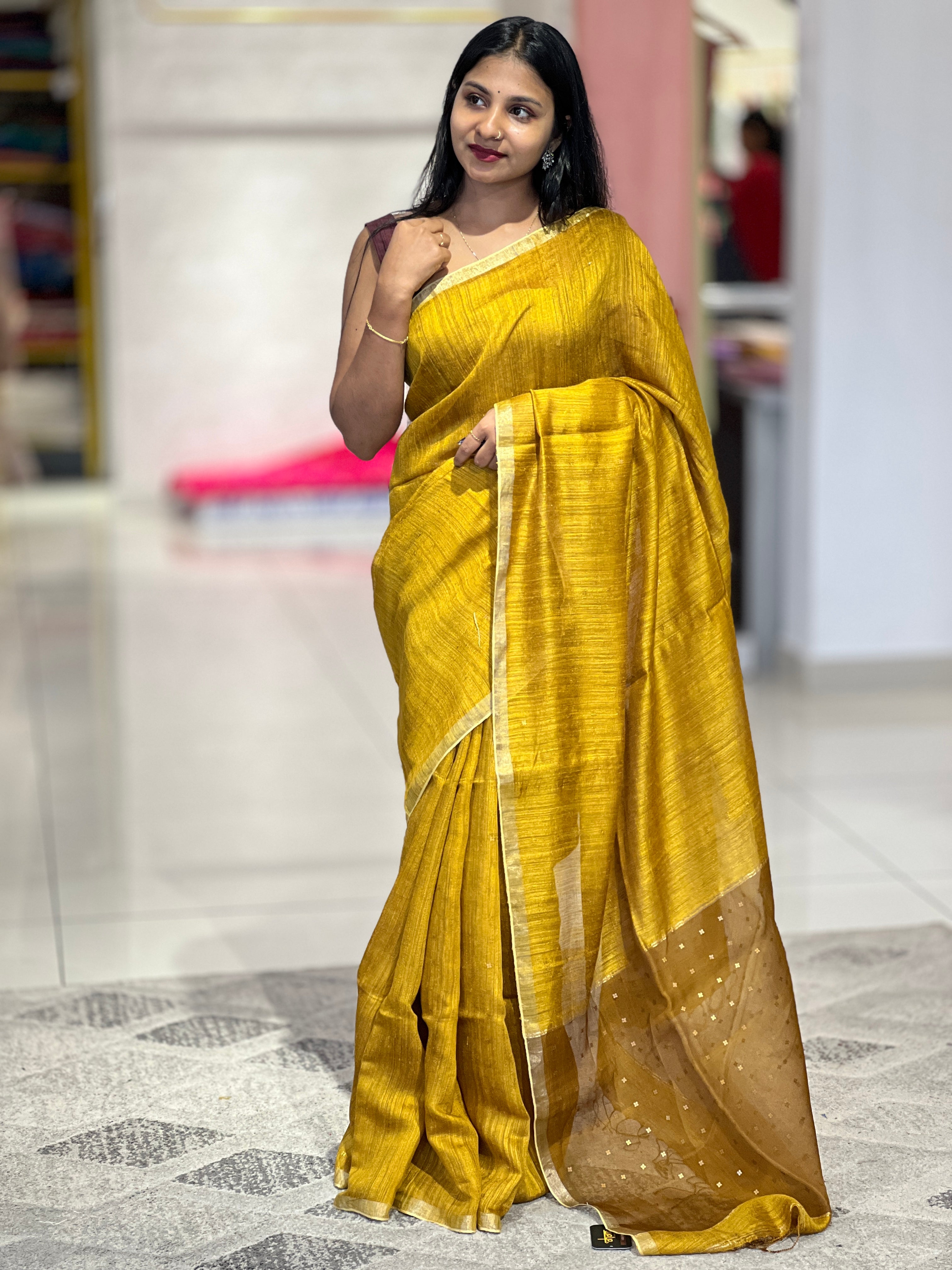 Metal Pital Detailed Pure Matka Saree | RGD626