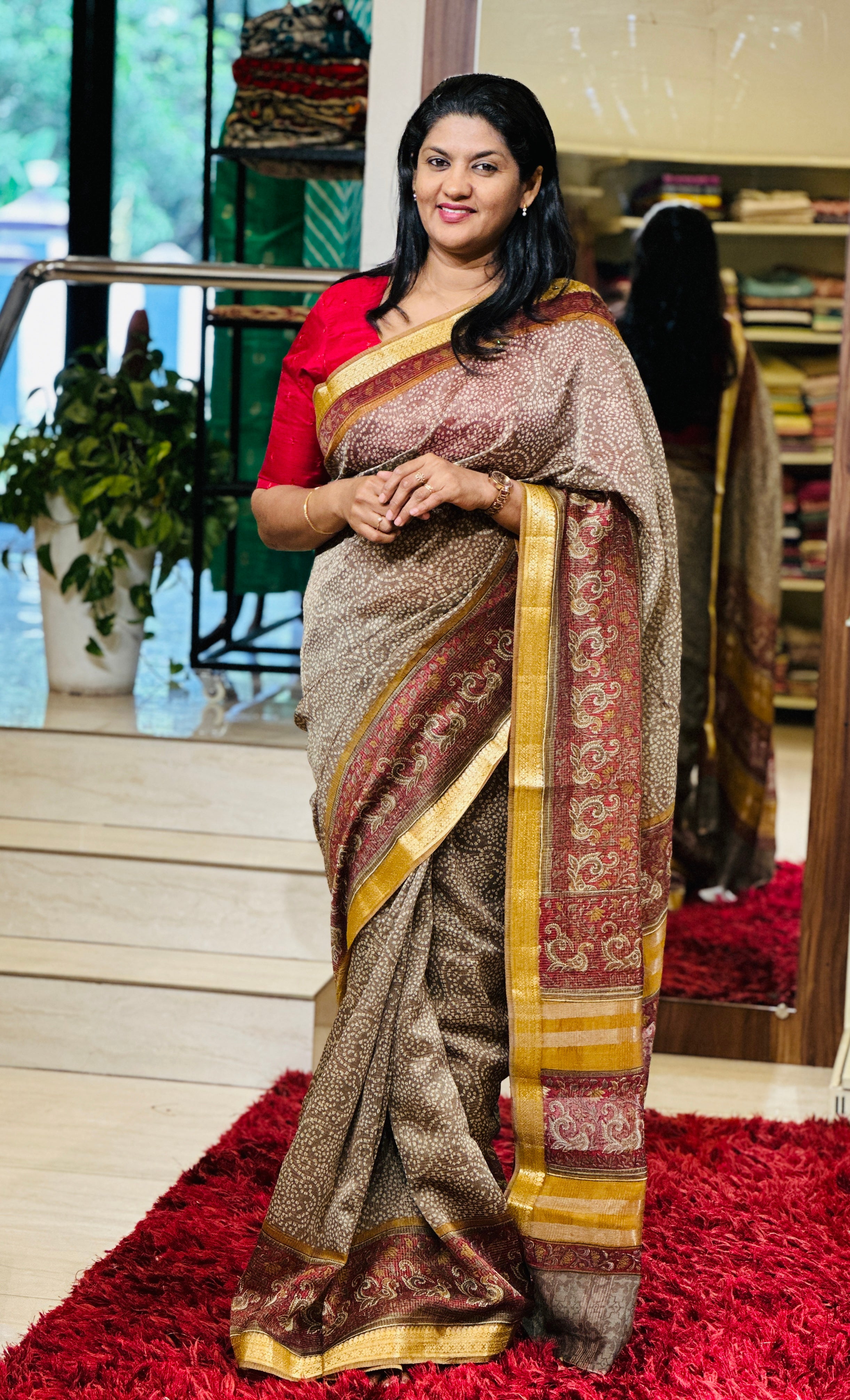 Screen Printed Chanderi Silk Saree | SMC127