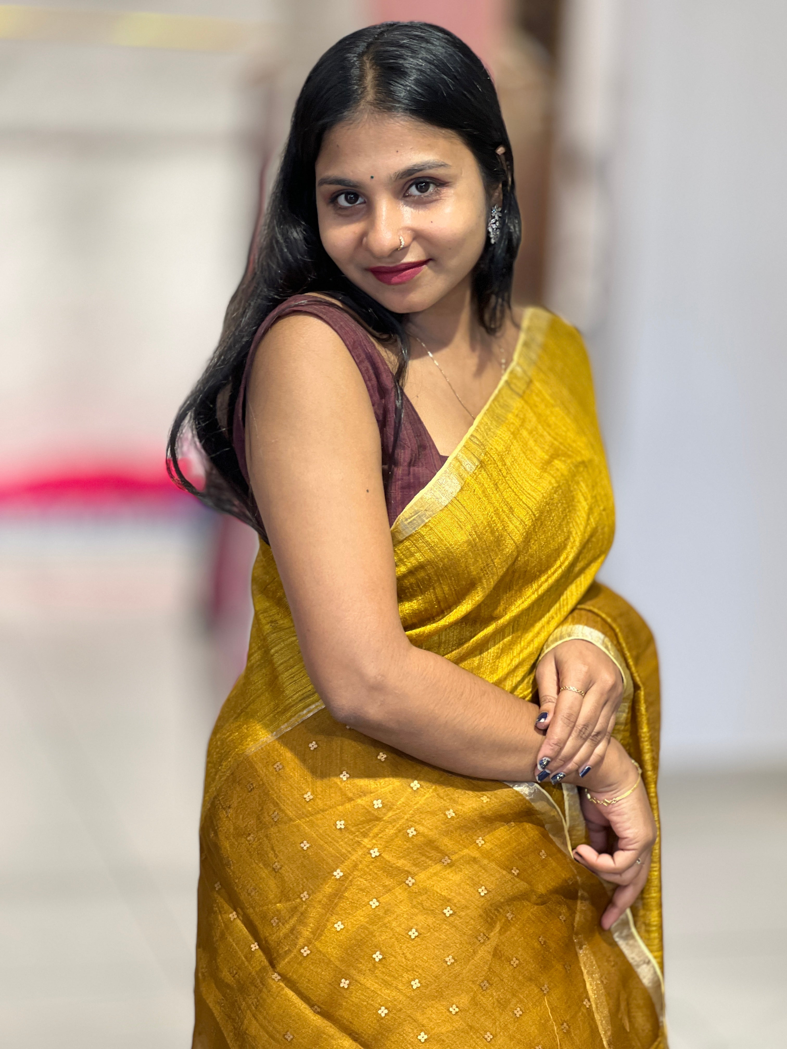 Metal Pital Detailed Pure Matka Saree | RGD626