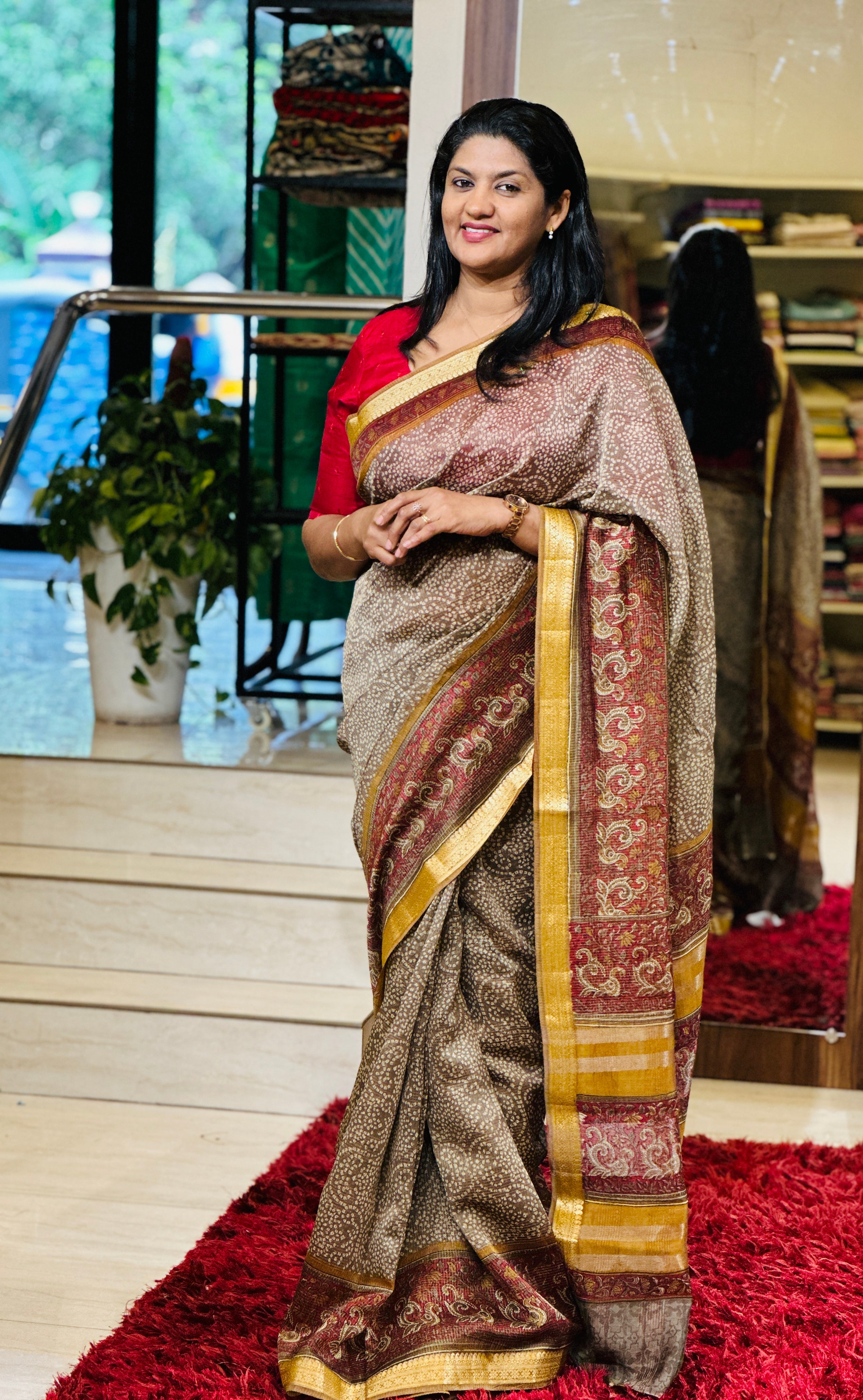 Screen Printed Chanderi Silk Saree | SMC127