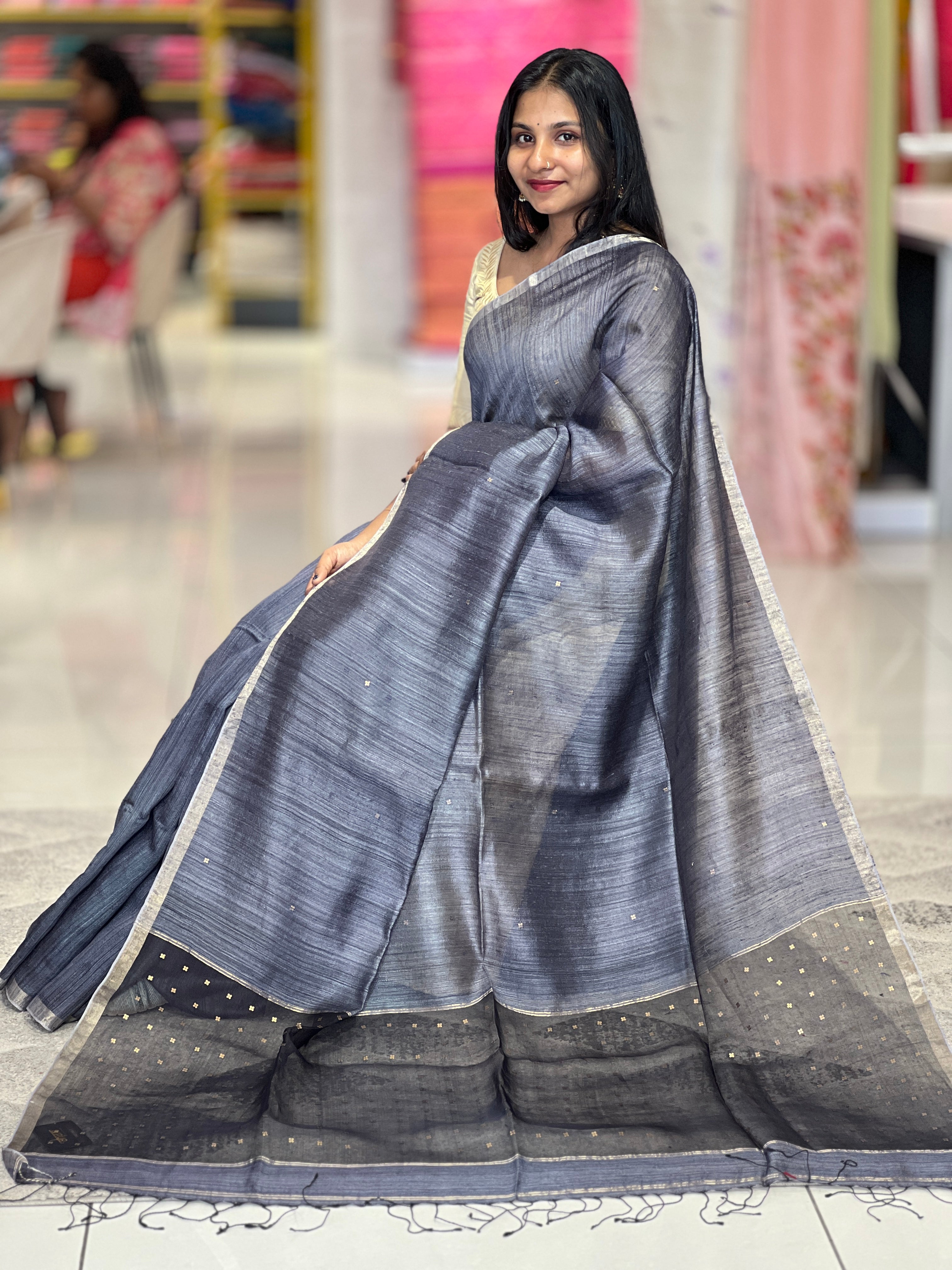 Metal Pital Detailed Pure Matka Saree | RGD625