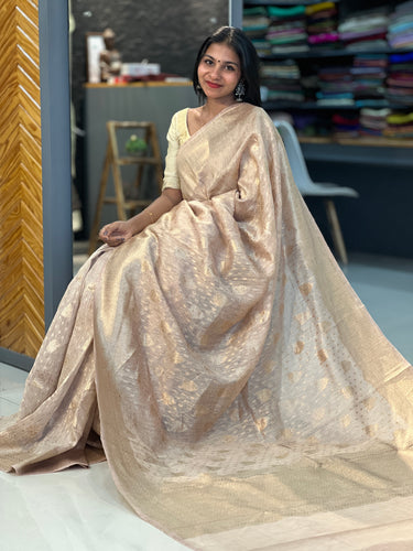 Banarasi Weaved Silk Linen Saree | BHH132