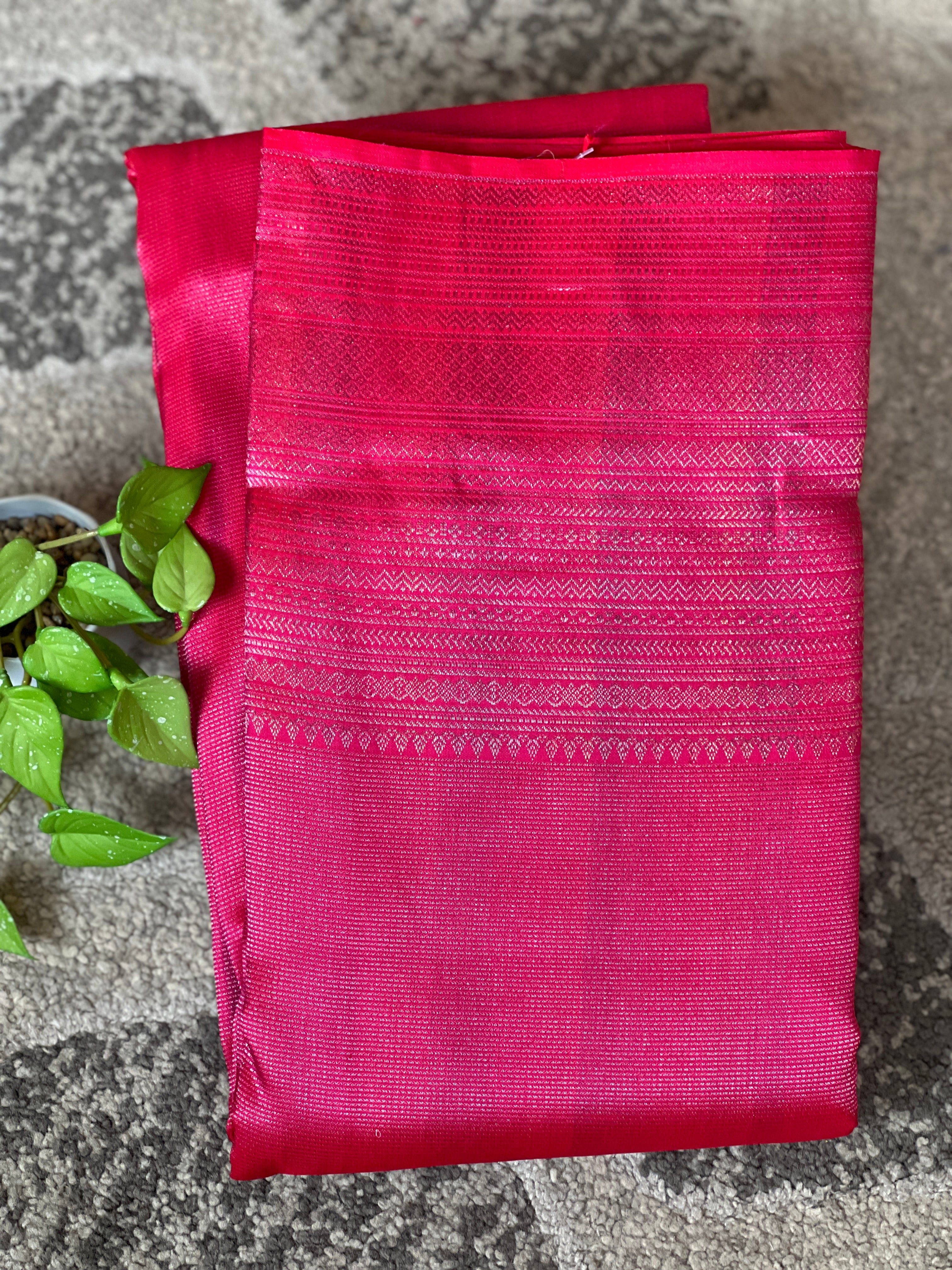 Multi Color Zari Woven Handloom Kanchipuram Saree | SME204