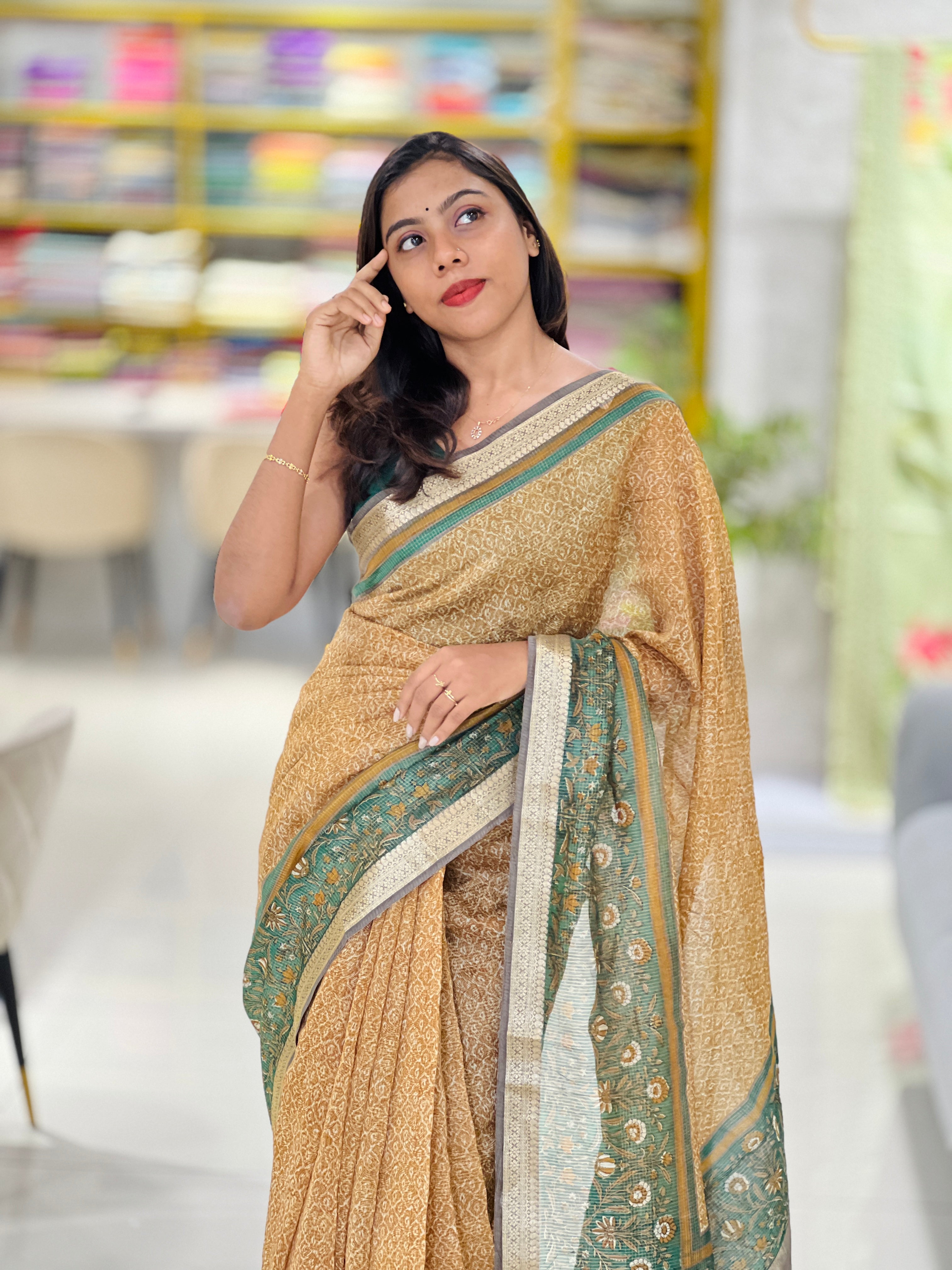 Screen Printed Chanderi Saree | SMC102
