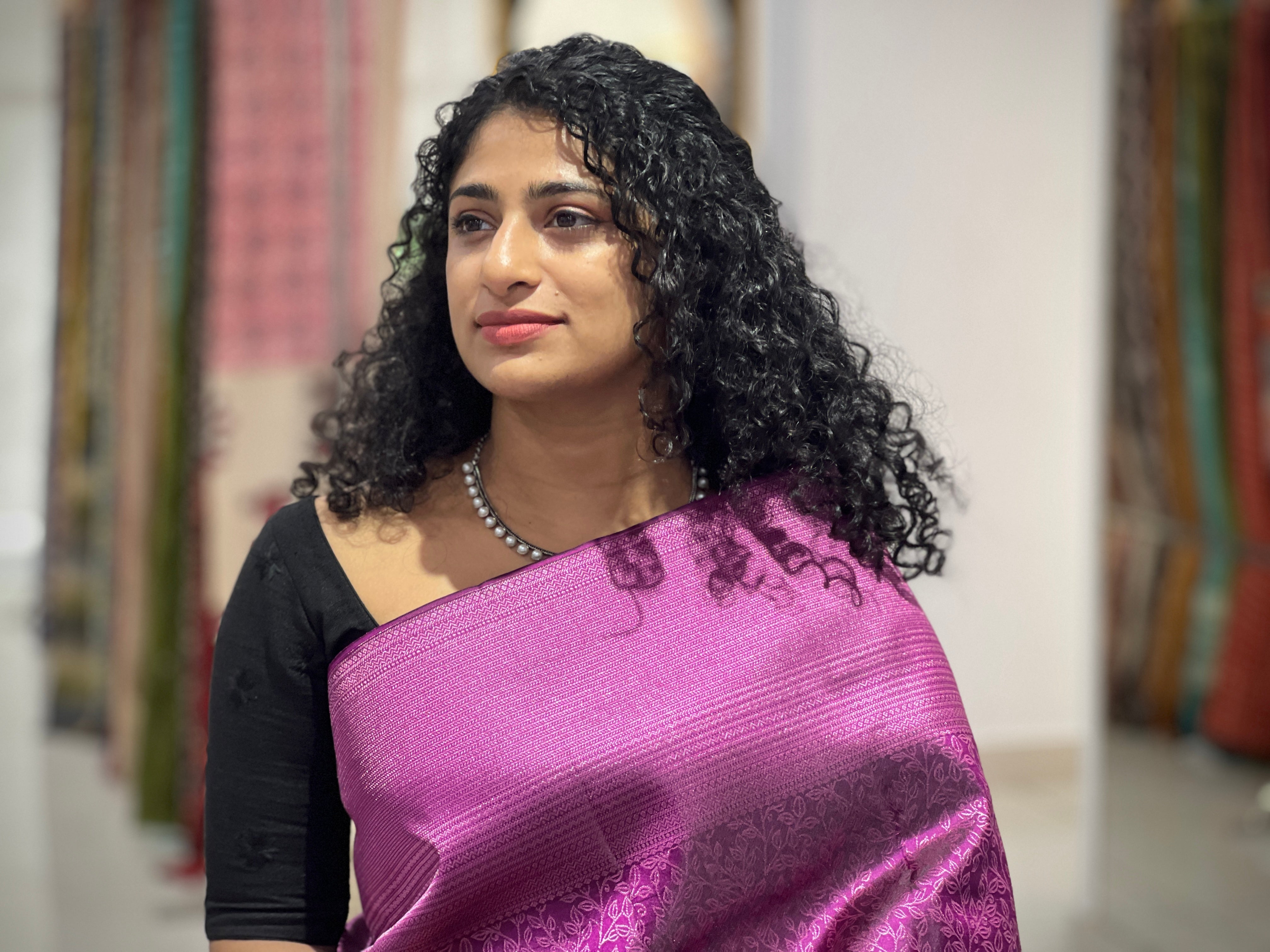 Floral Patterned Kanchipuram Saree | SME159