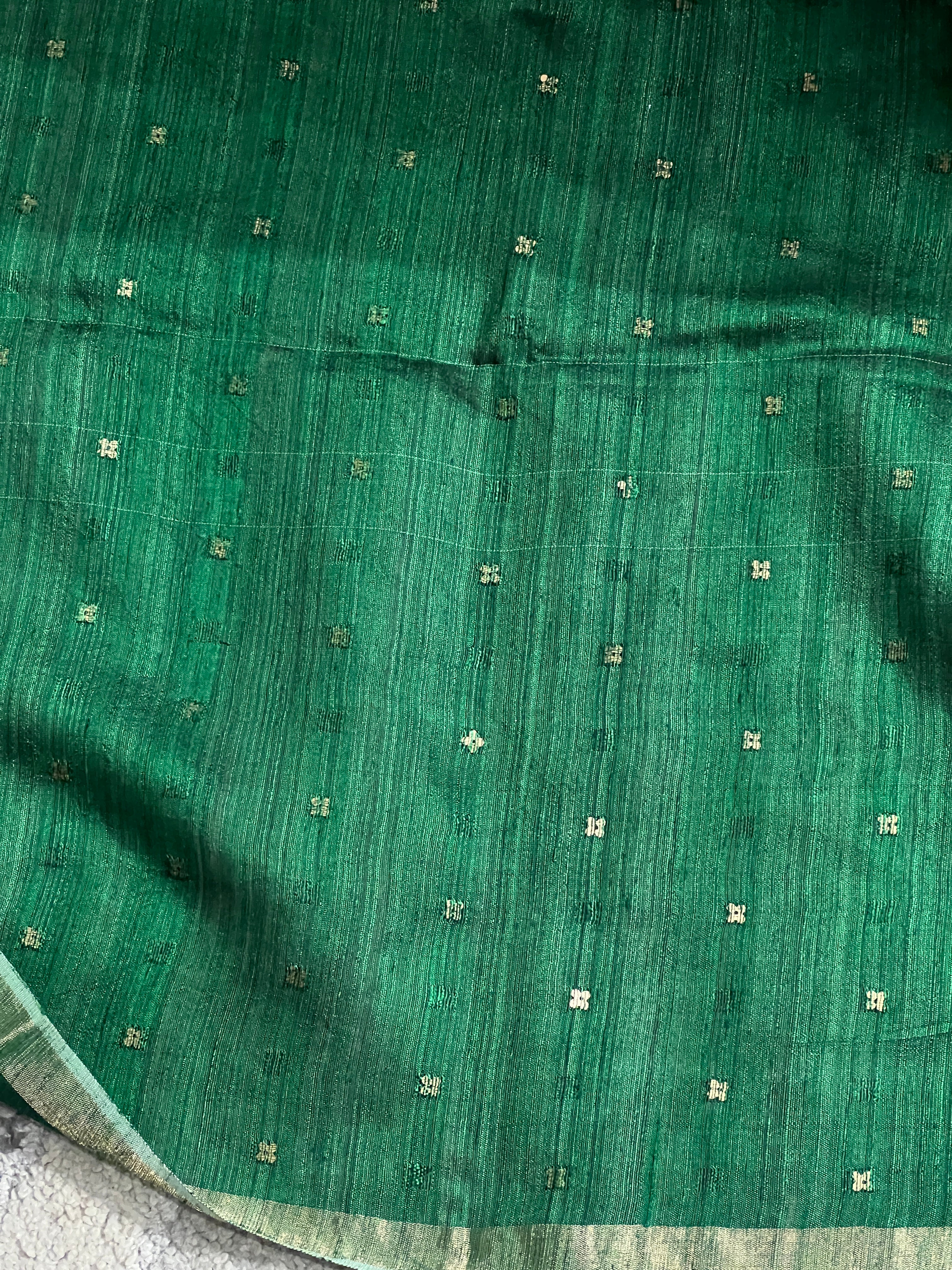 Sequence Weaved Geecha-Matka Tussar Saree | RGD673