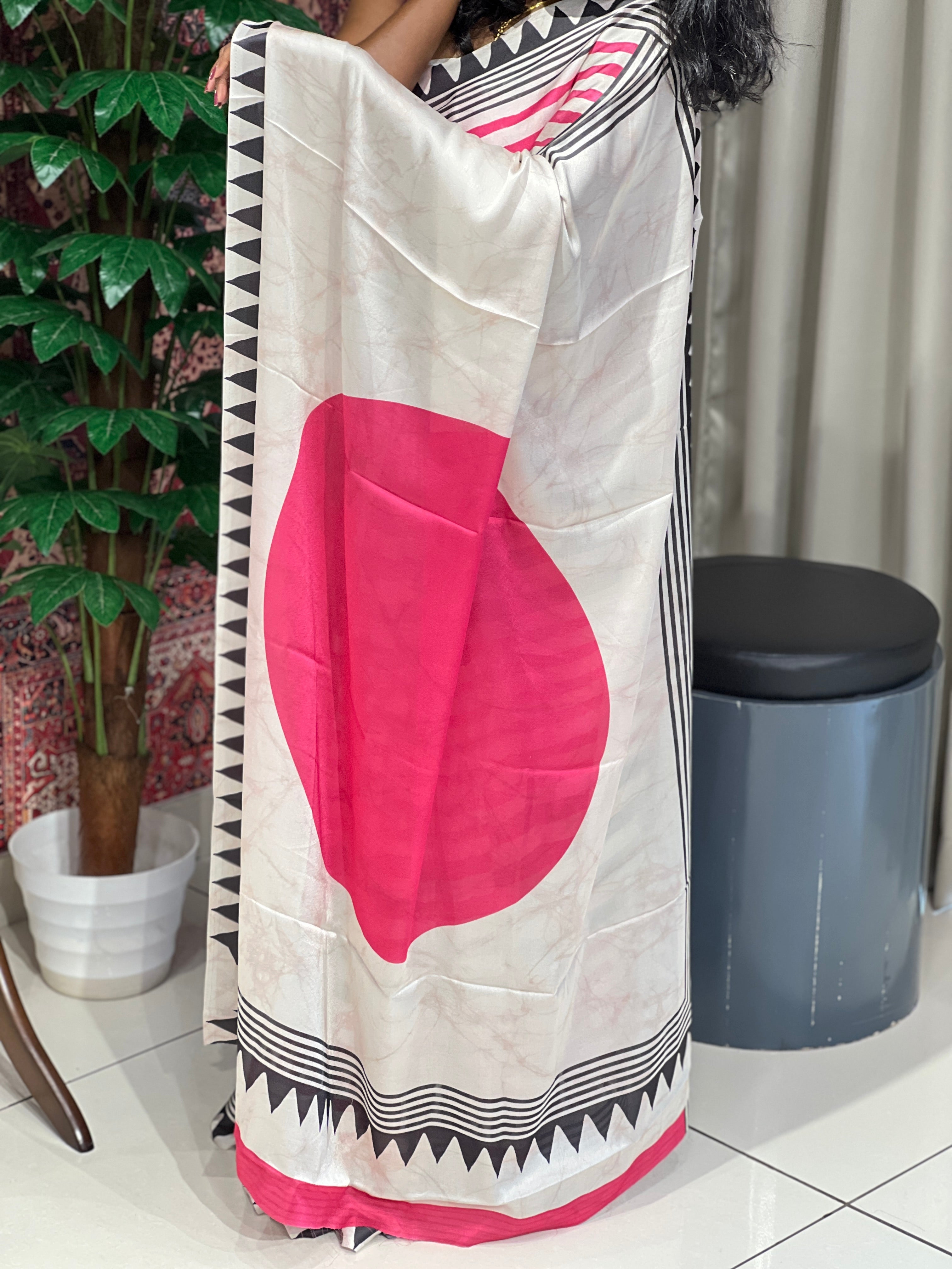 Digital Printed Crepe Silk Saree | SSN321