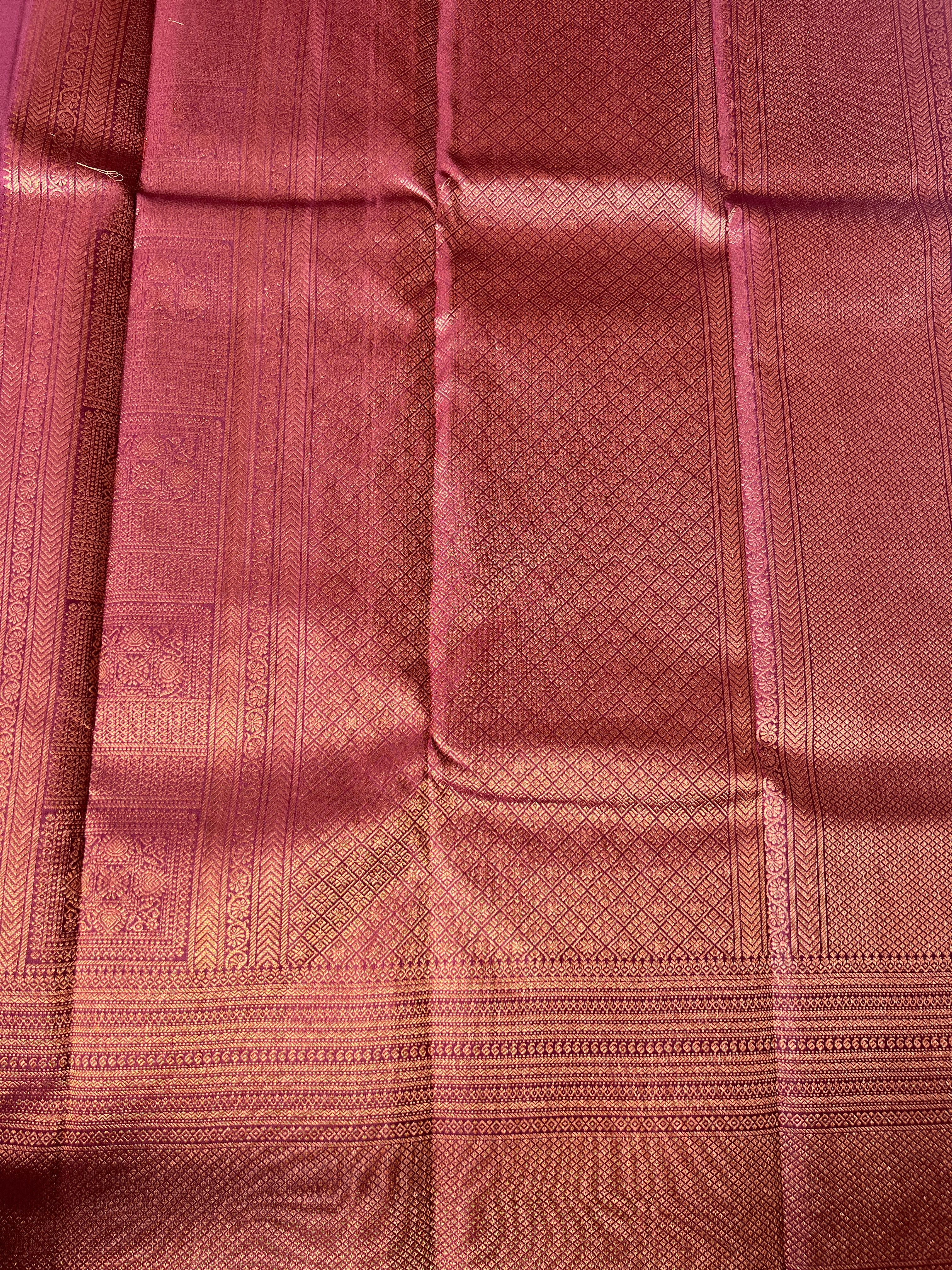 Copper Zari Woven Handloom Kanchipuram Saree | HH218