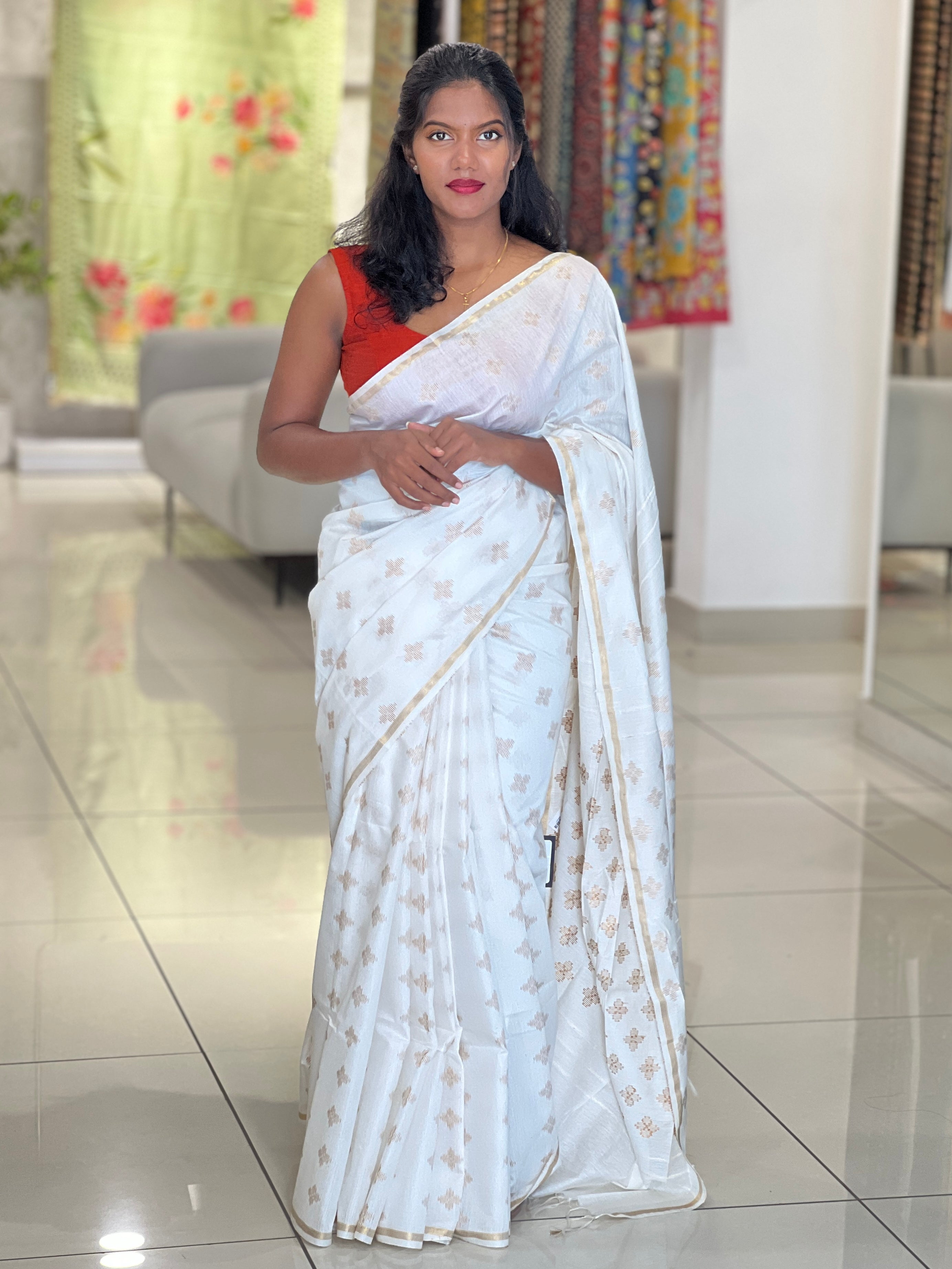 Zari Woven Bhagalpuri Linen Saree | NHH537