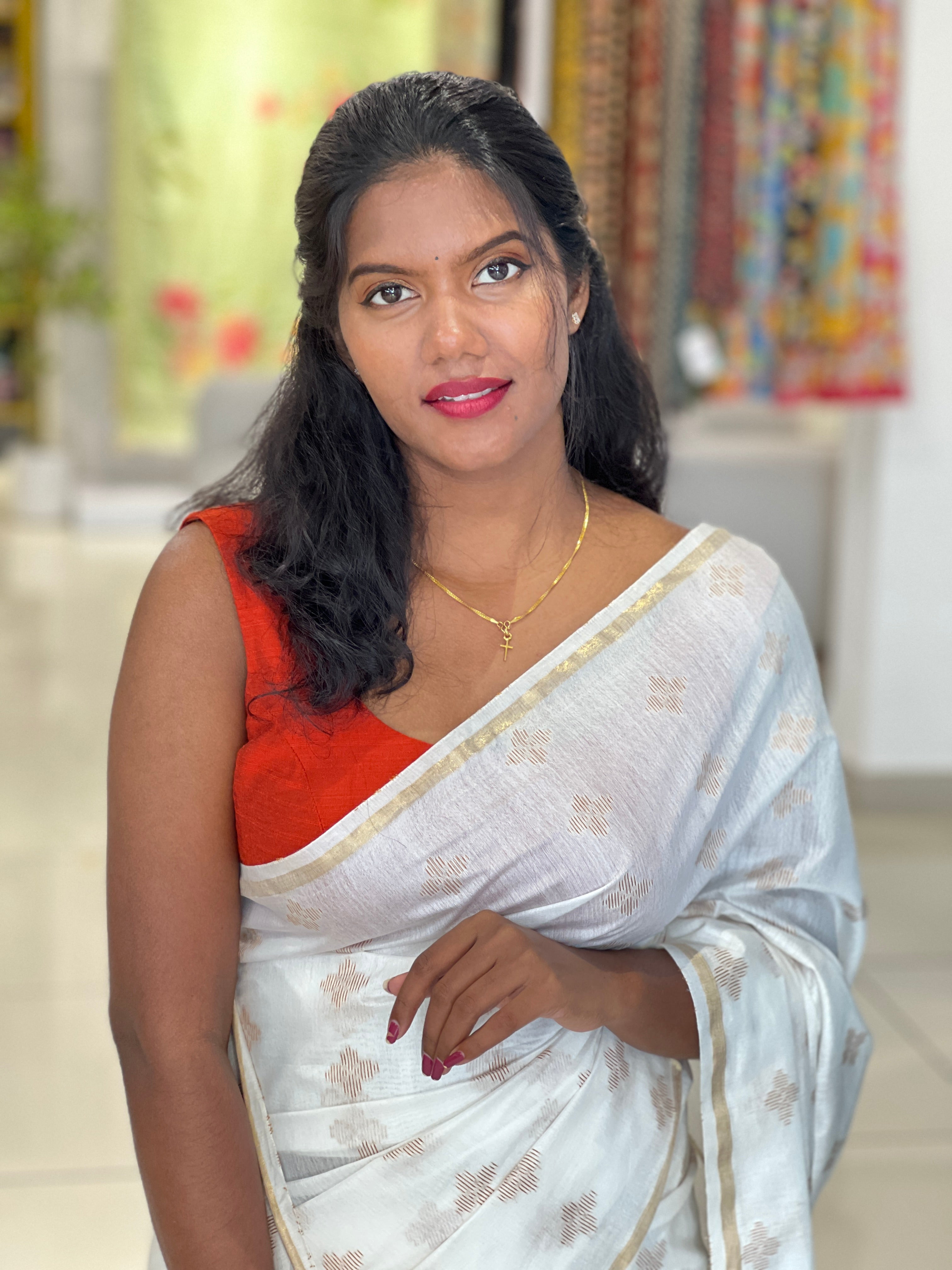 Zari Woven Bhagalpuri Linen Saree | NHH537