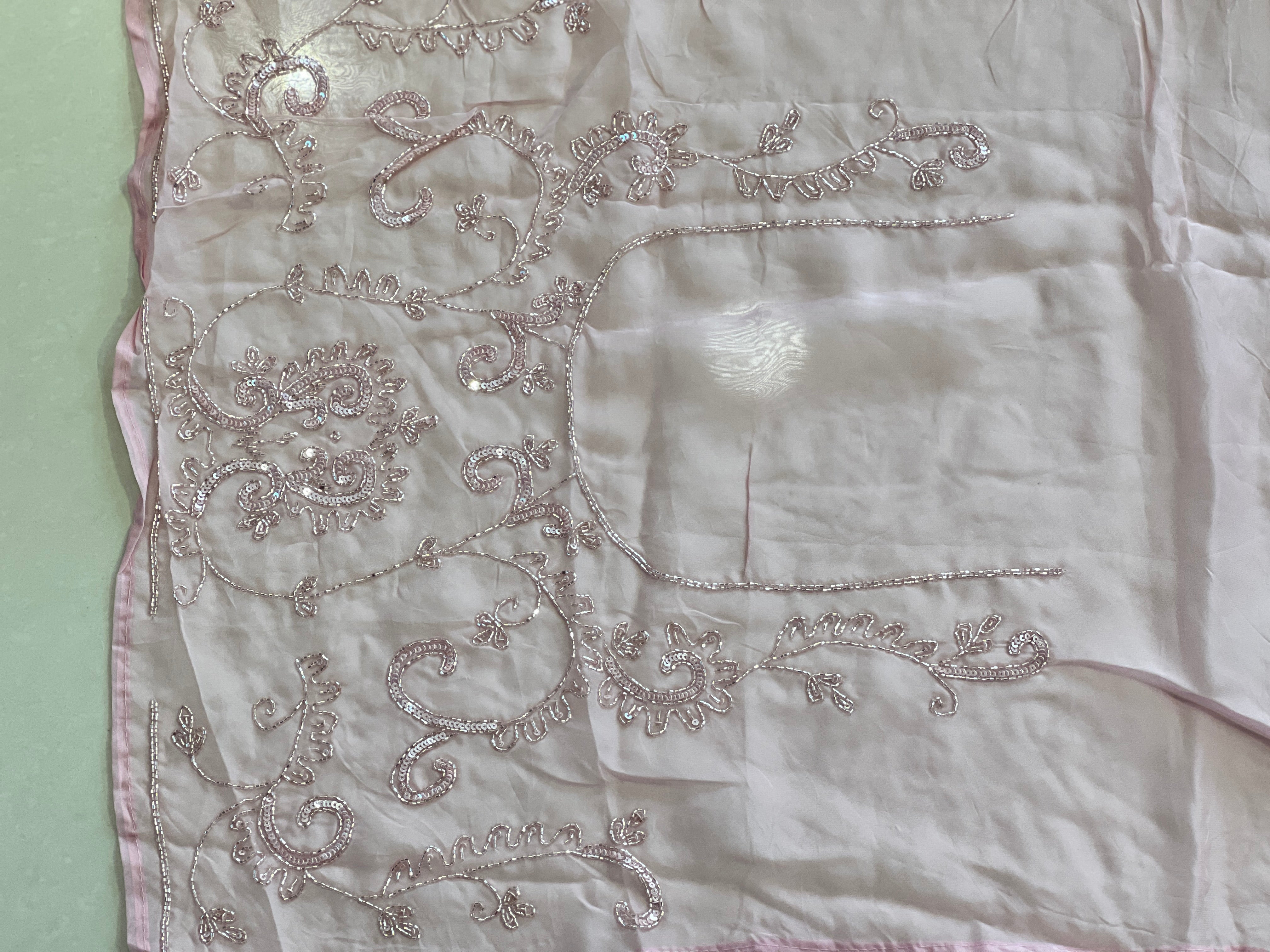 Hand Embroidery Pure Organza Saree | SBP979