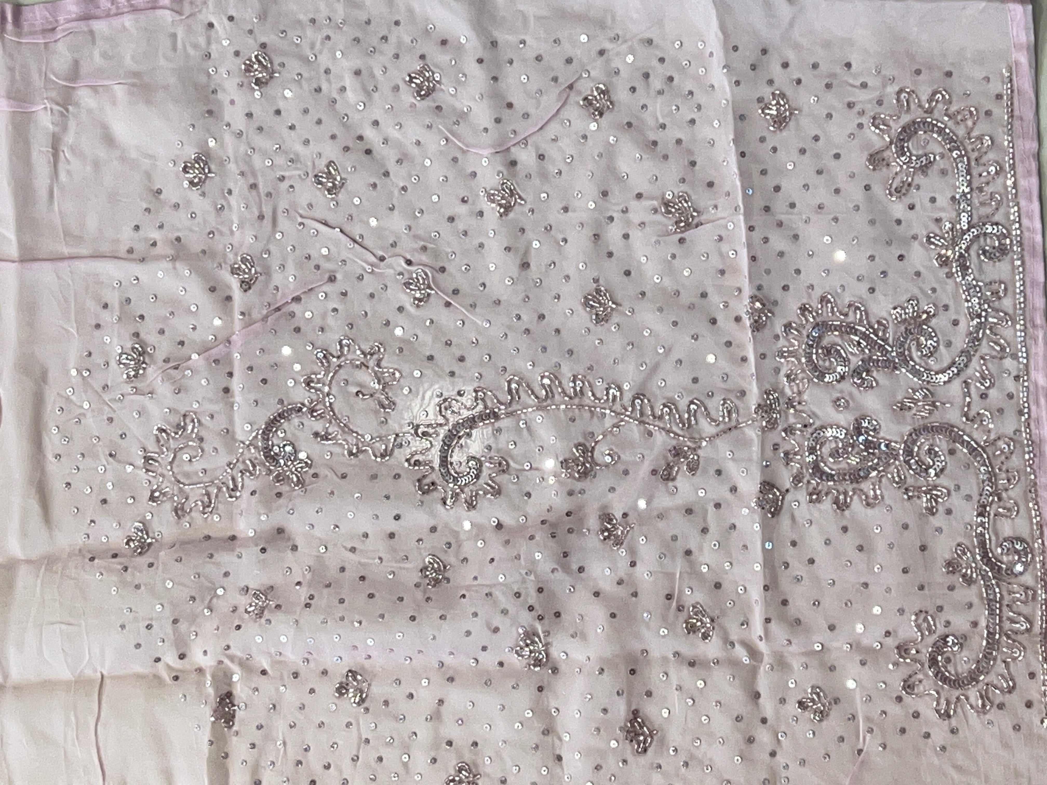 Hand Embroidery Pure Organza Saree | SBP981