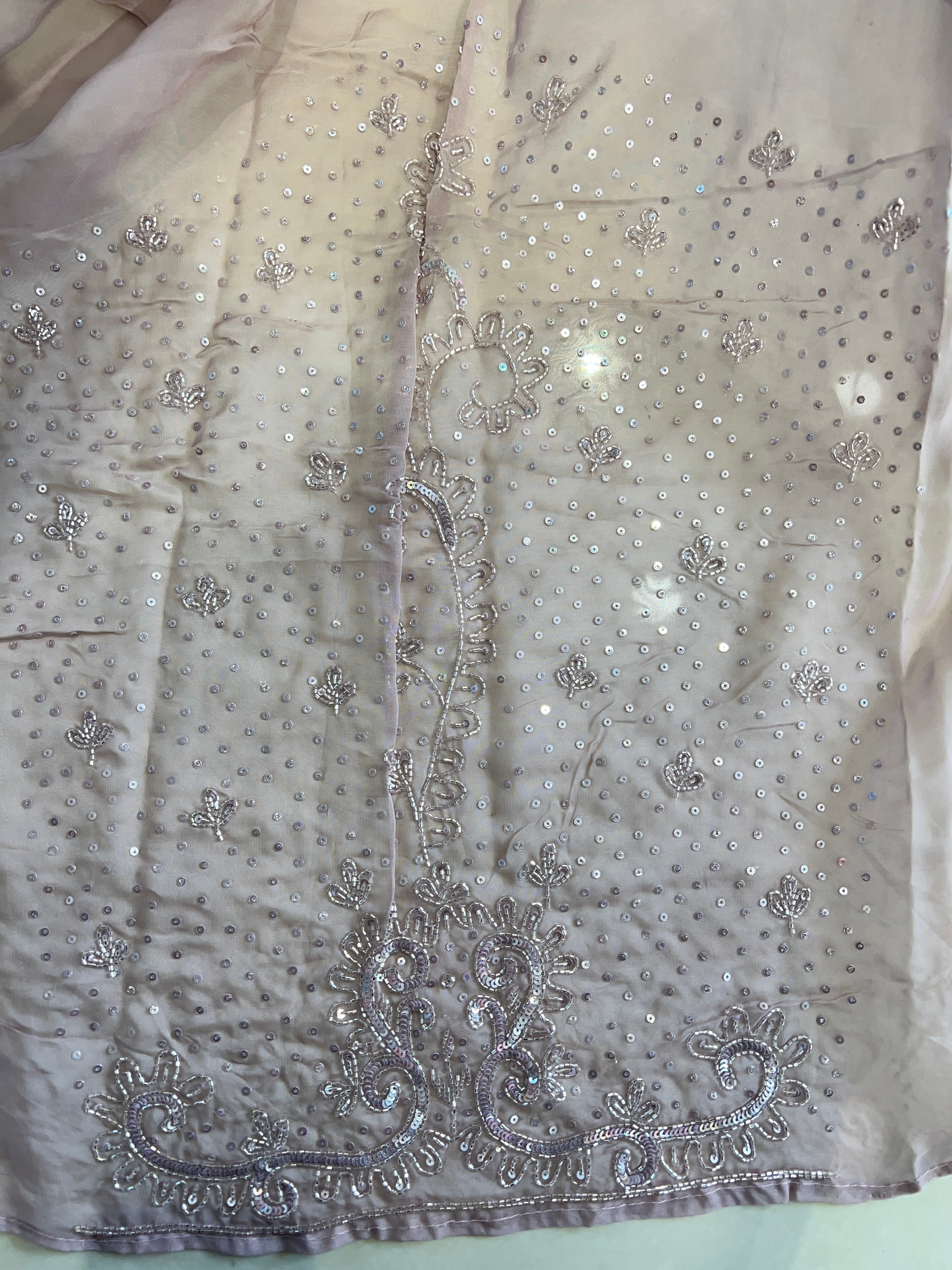 Hand Embroidery Pure Organza Saree | SBP980