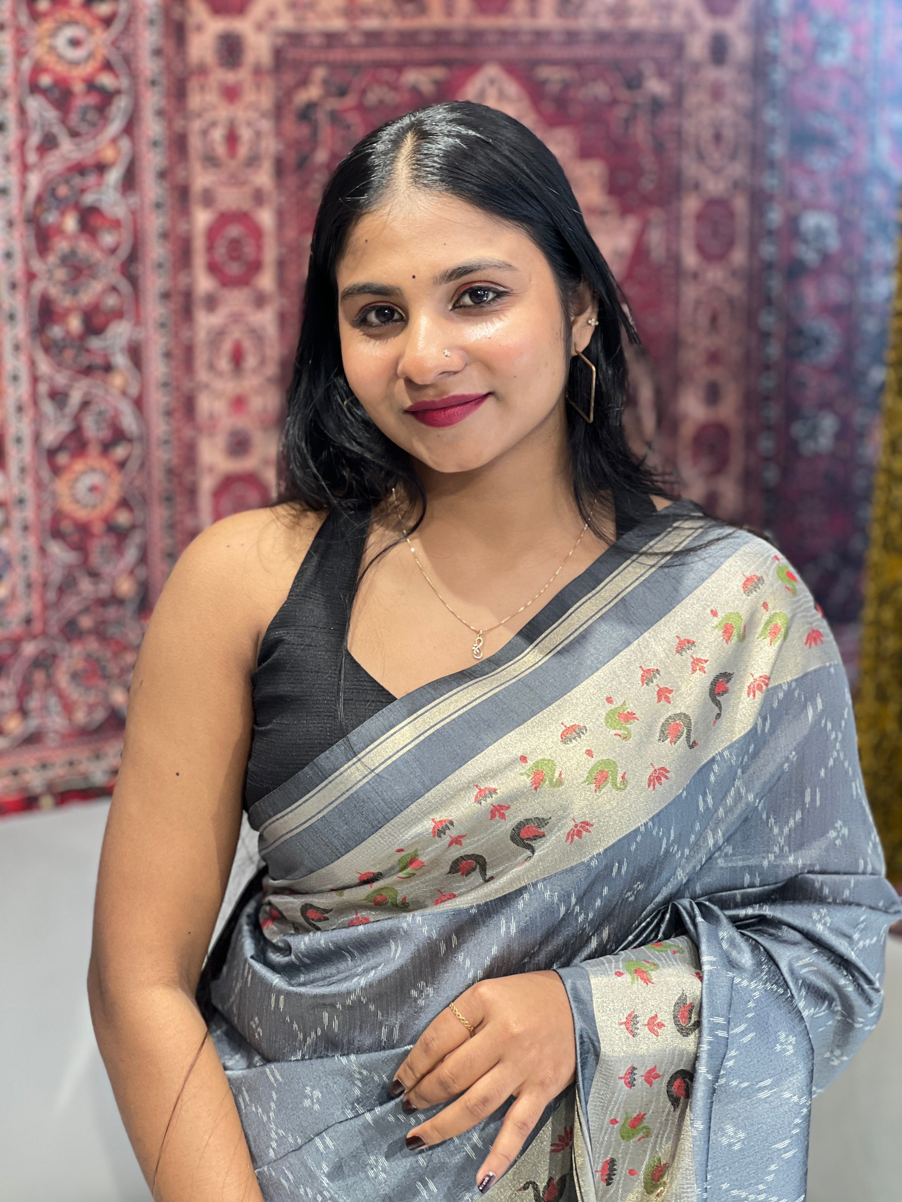 Zari and Thread Woven Semi Silk Saree | SSN294