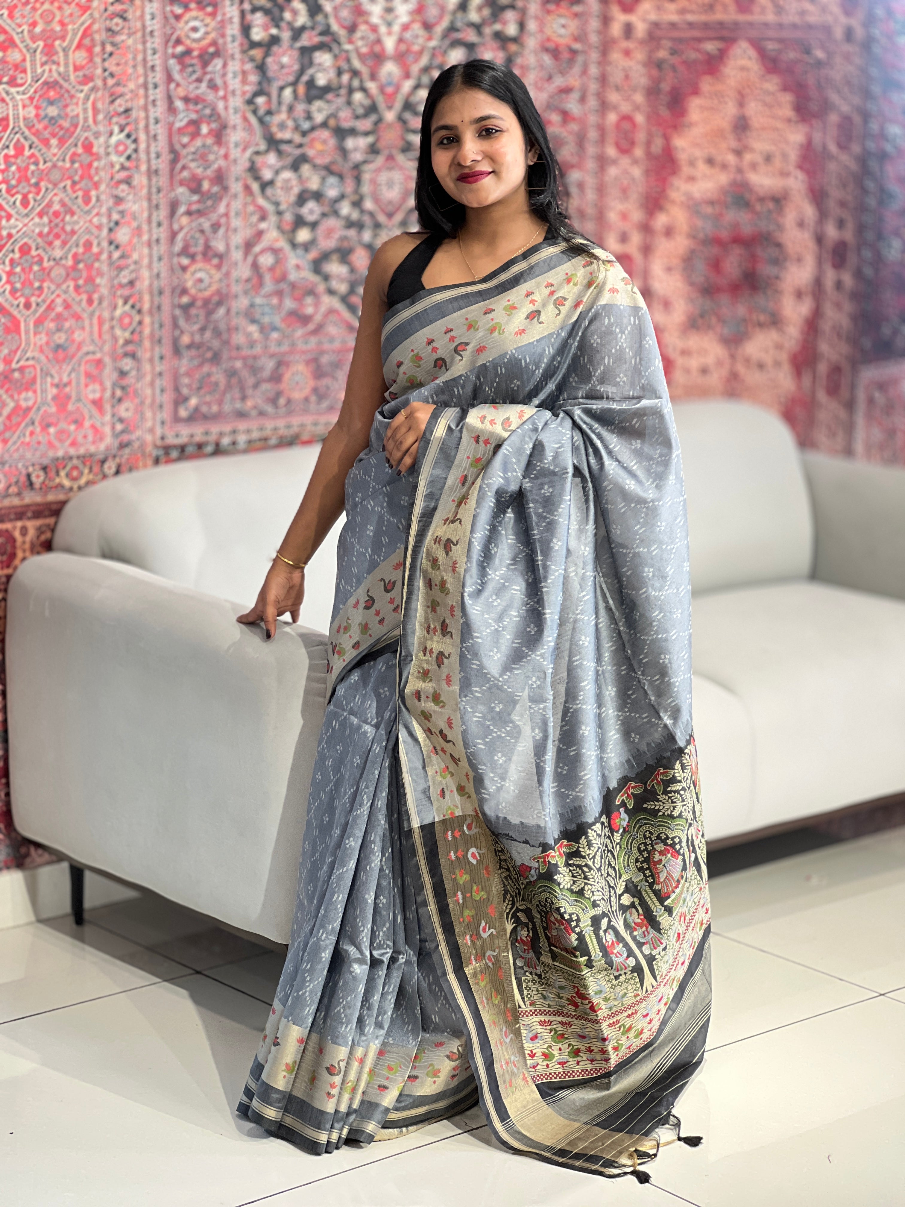 Zari and Thread Woven Semi Silk Saree | SSN294