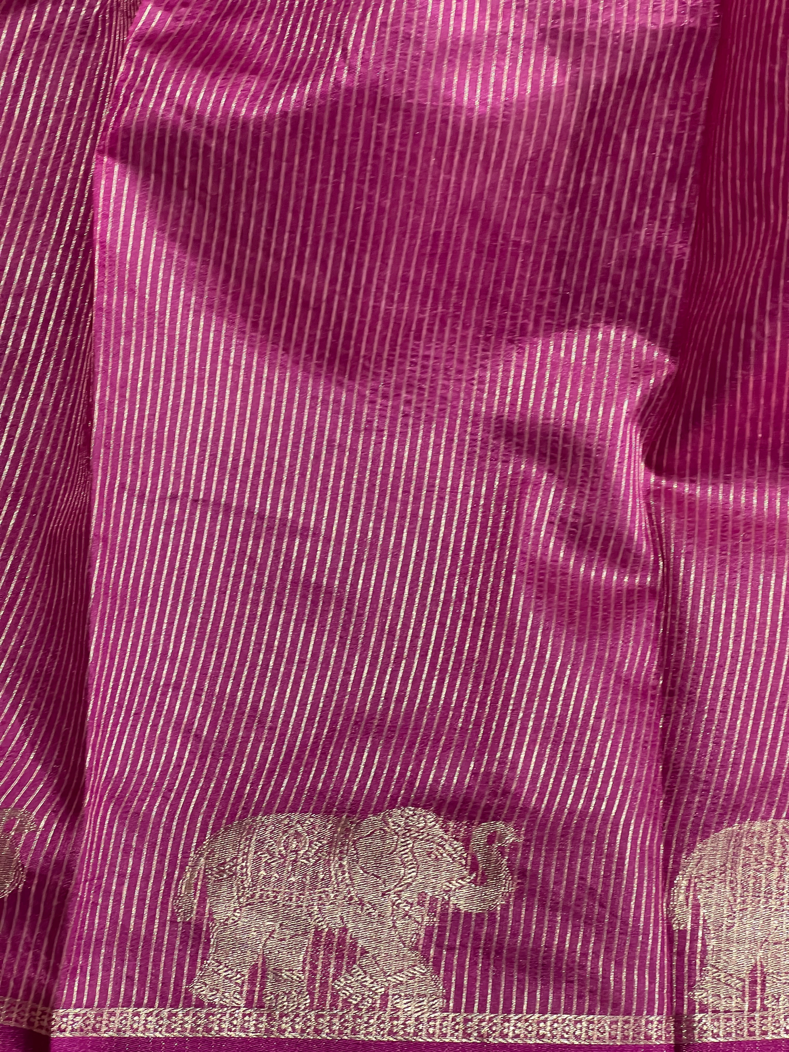 Traditional Elephant Motifs Design Semi Silk Saree | SSN171