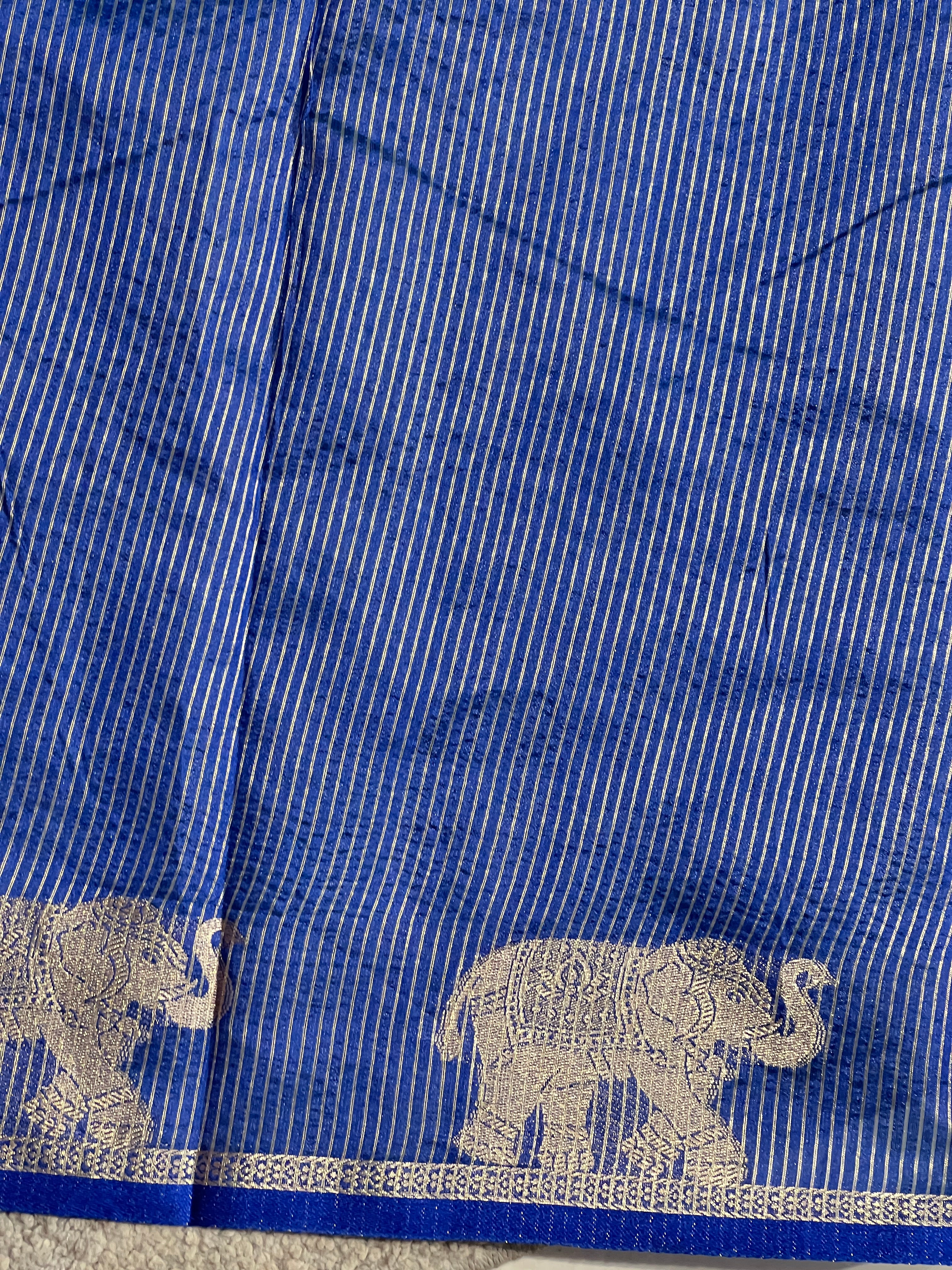 Traditional Elephant Motifs Design Semi Silk Saree | SSN168