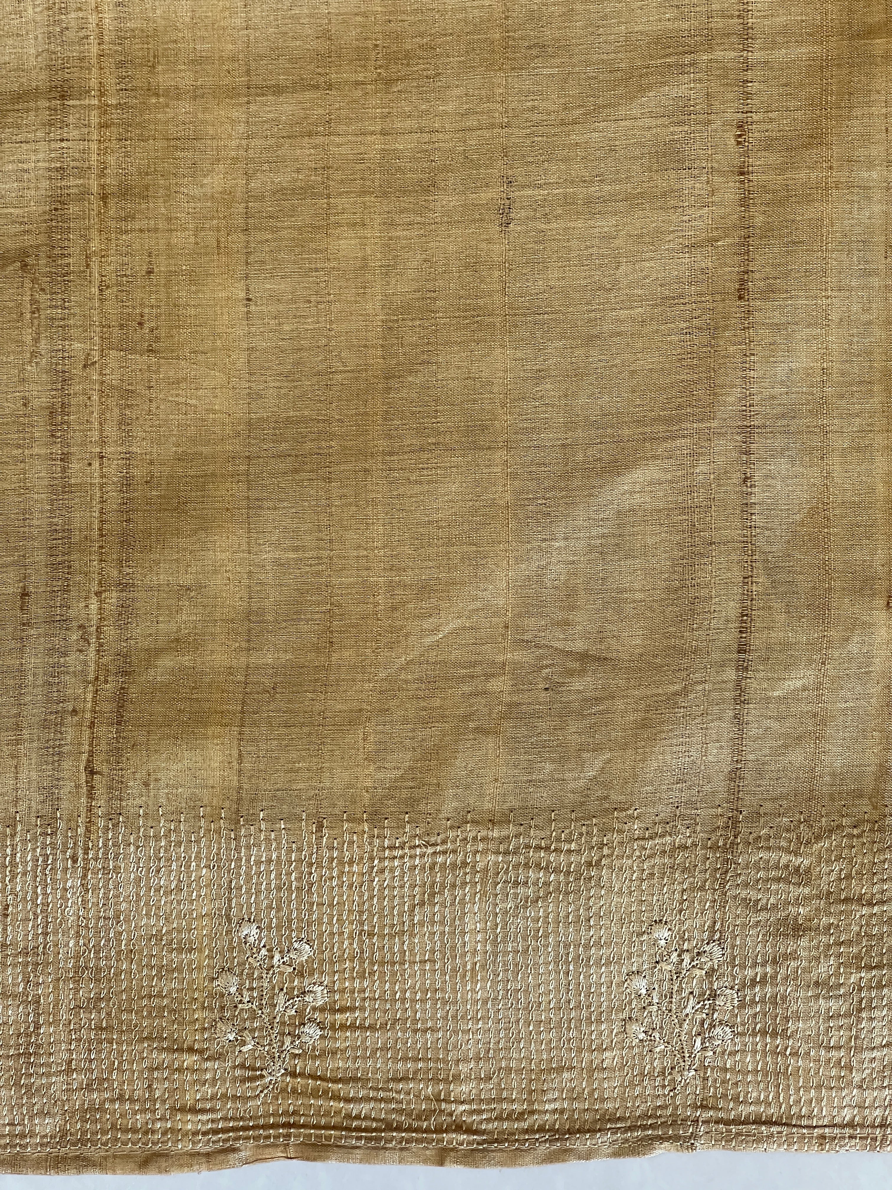 Floral Embroidery Detailed Tussar Saree | SBP655