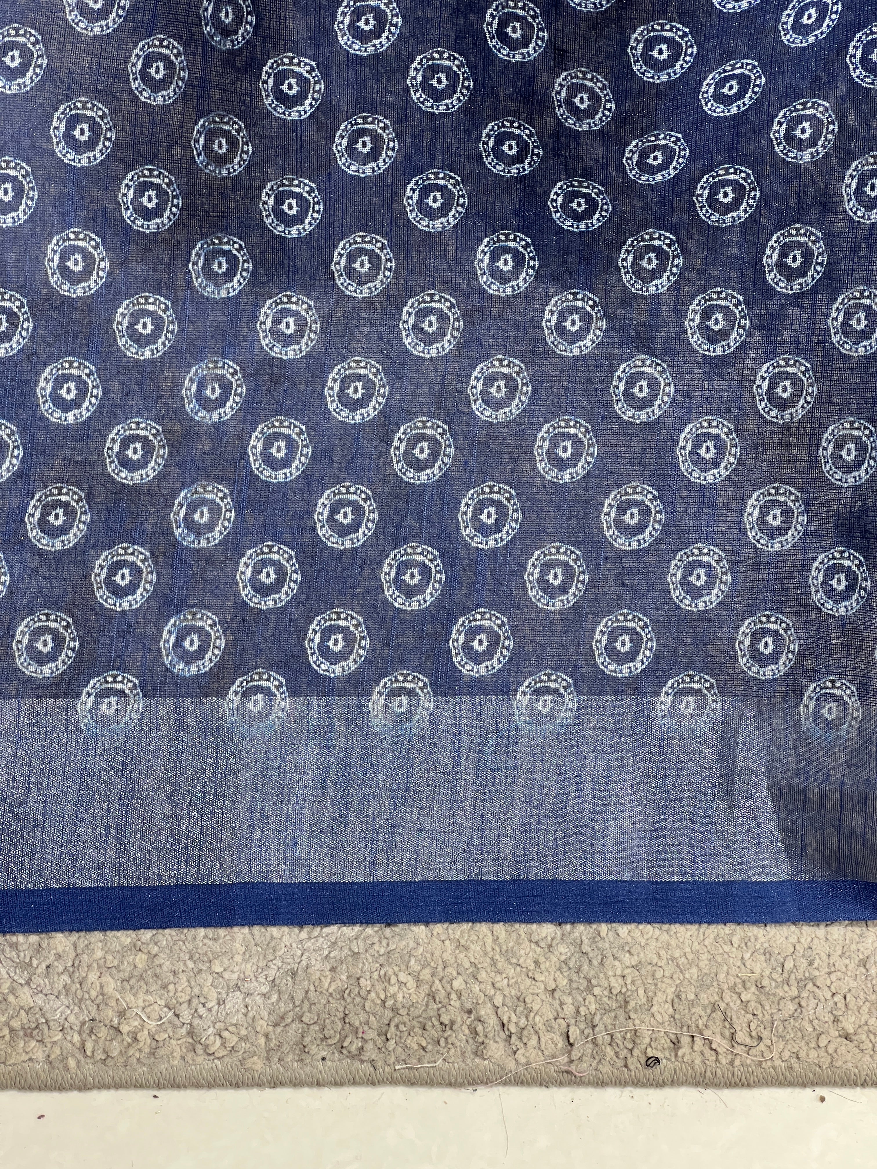 Printed Pattern Linen Finish Saree | BLD1198