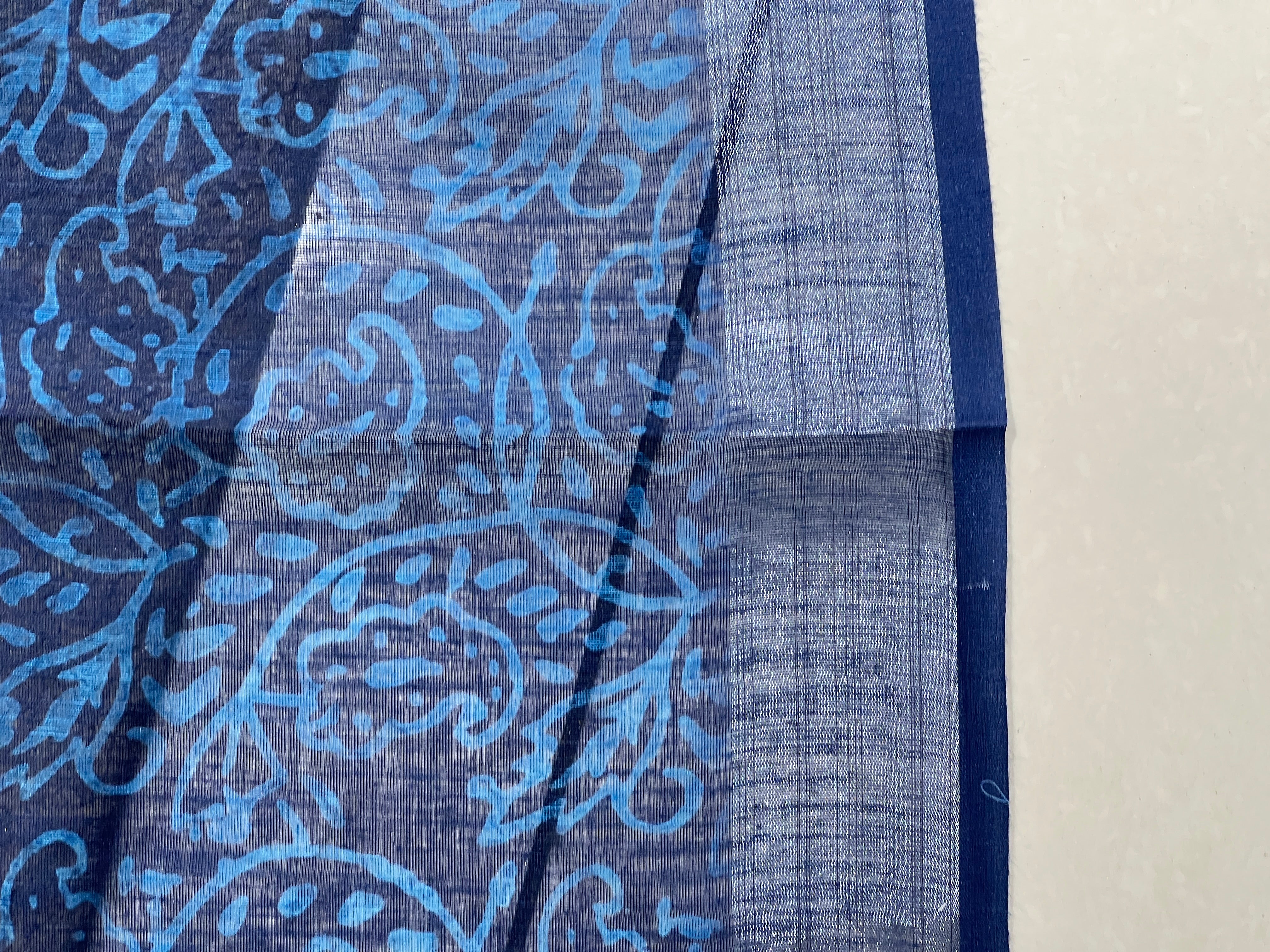 Printed Pattern Linen Finish Saree | BLD1195