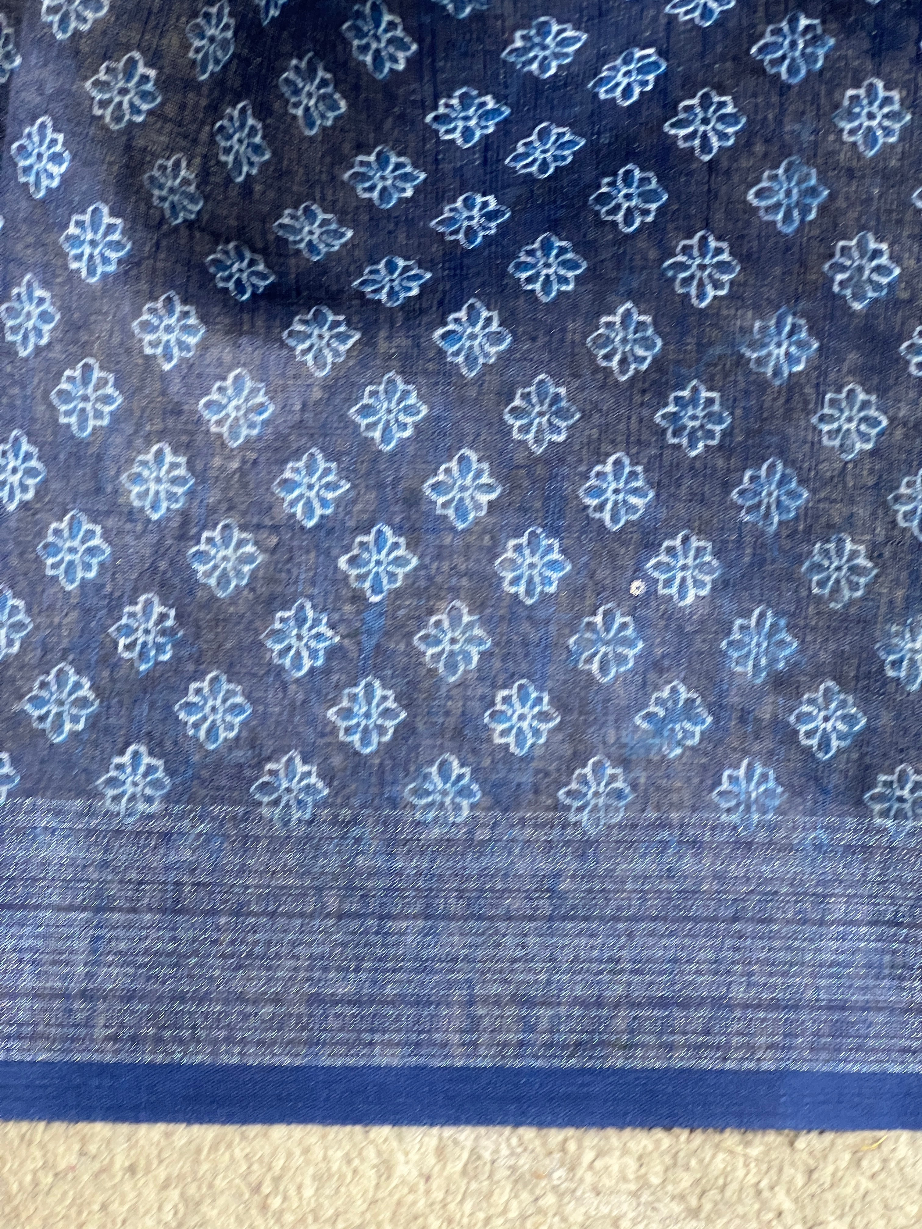 Printed Pattern Linen Finish Saree | BLD1200