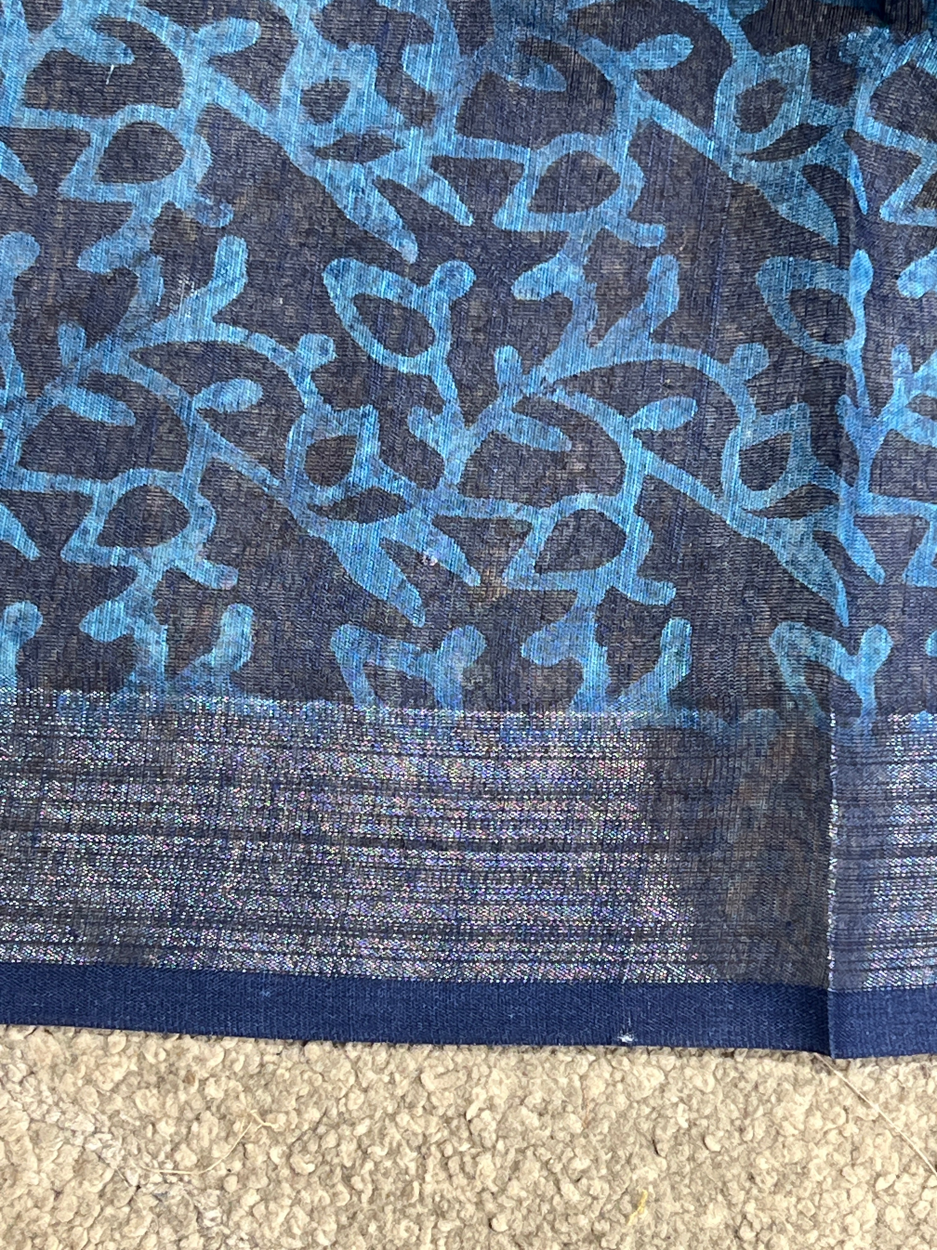 Printed Pattern Linen Finish Saree | BLD1201