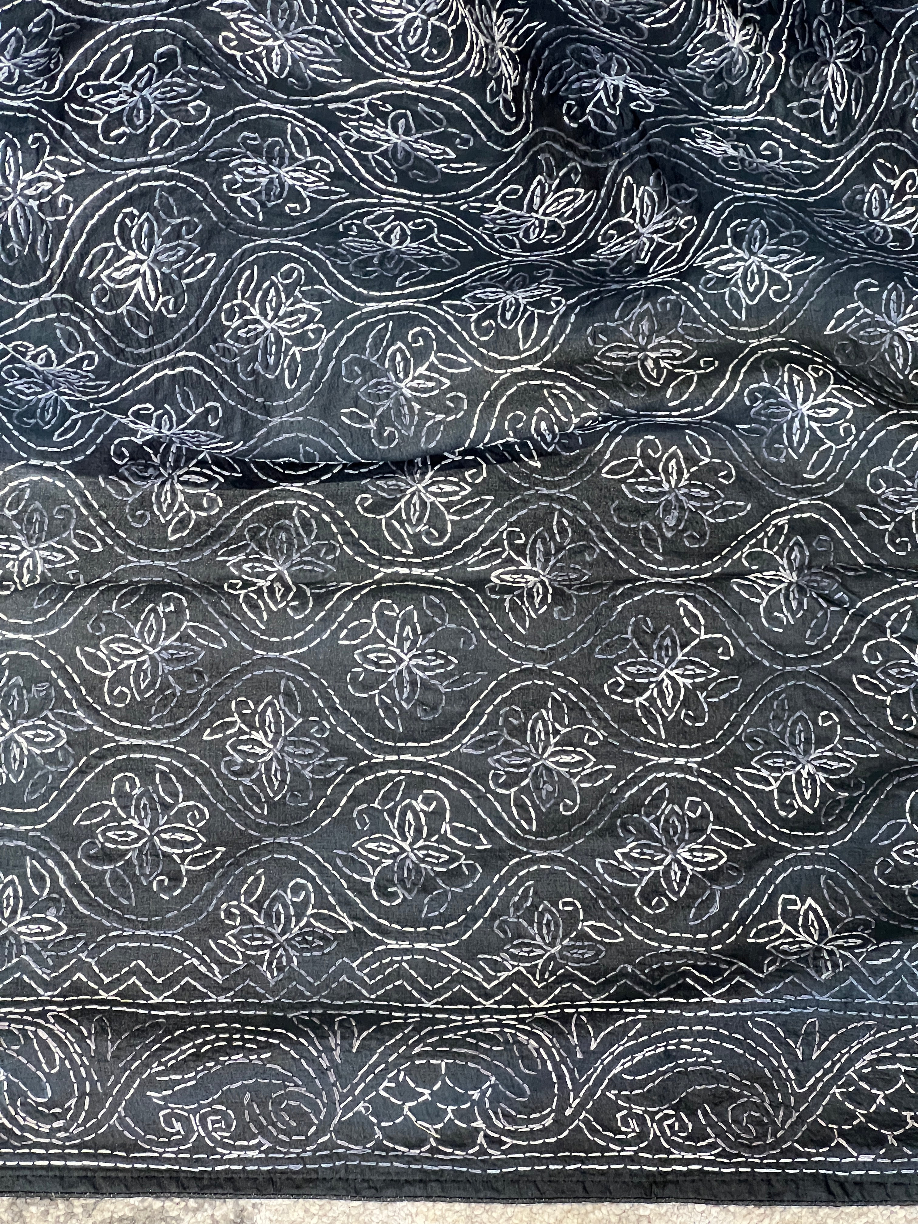 Hand Kantha Weaved Tussar Saree | SBS1236