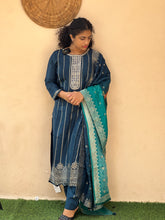 Banarasi Pattern Weaving Semi Silk Kurta Set | ABP118